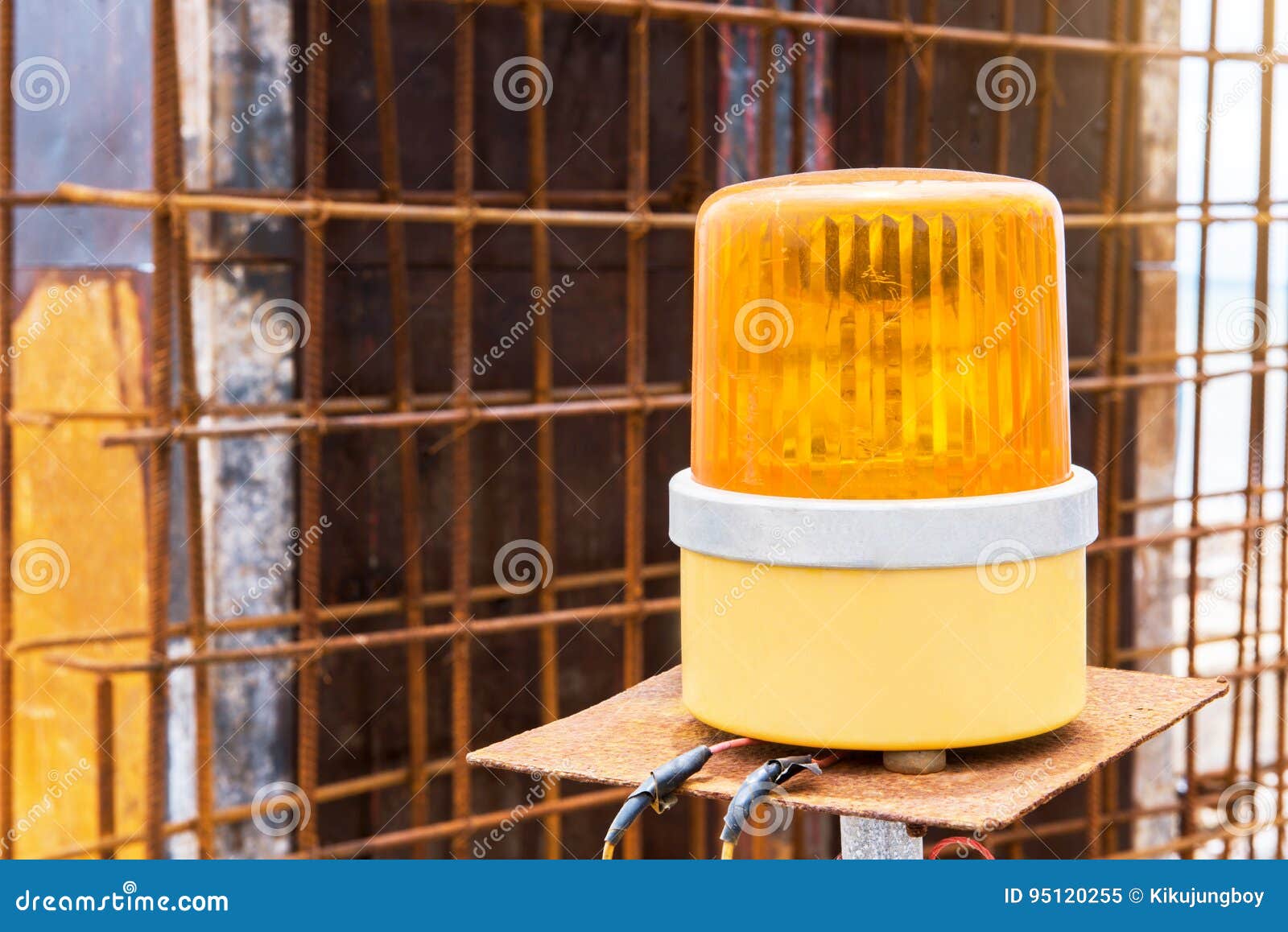 Yellow Siren Light On Industrial Equip. Stock Photography