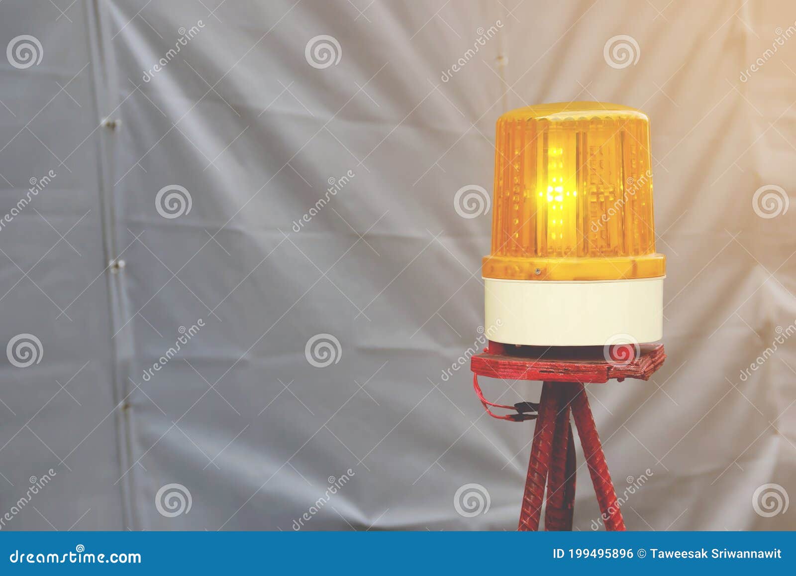Yellow Siren Light On Industrial Equip. Stock Photography