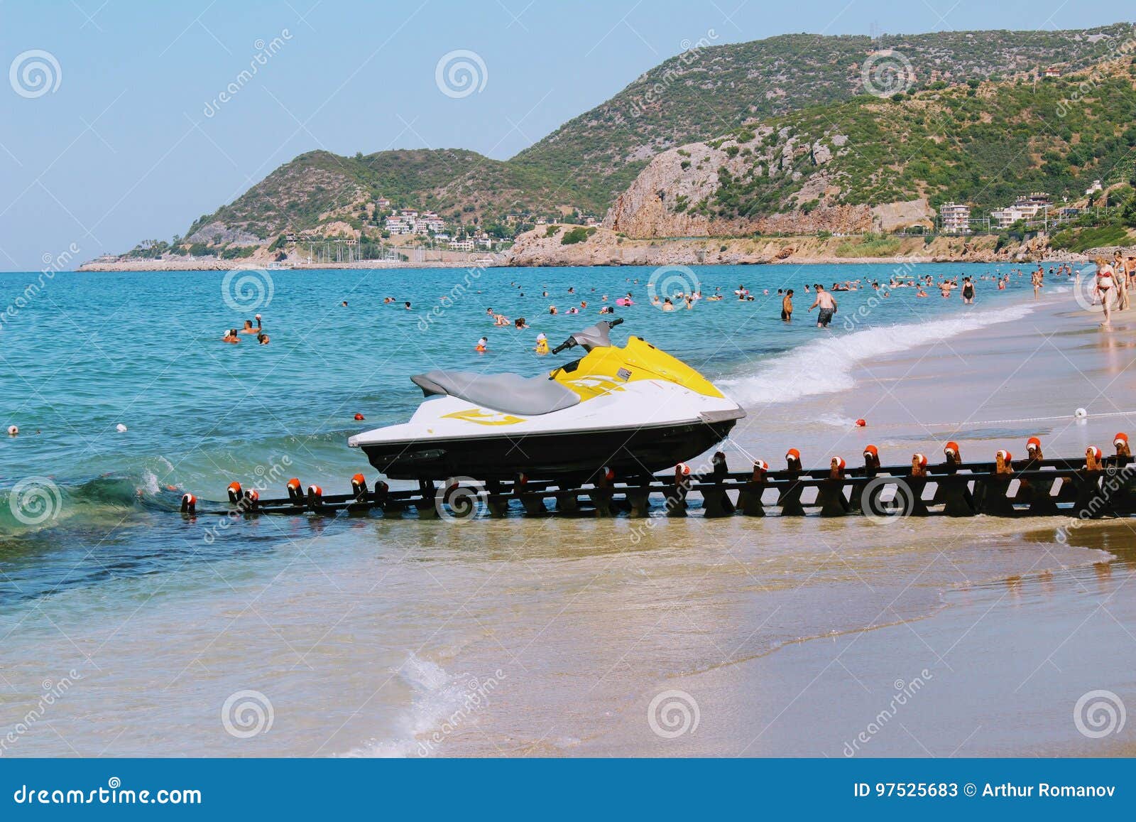 The Yellow Ski Jet is Ready for Launching Editorial Stock Photo Image