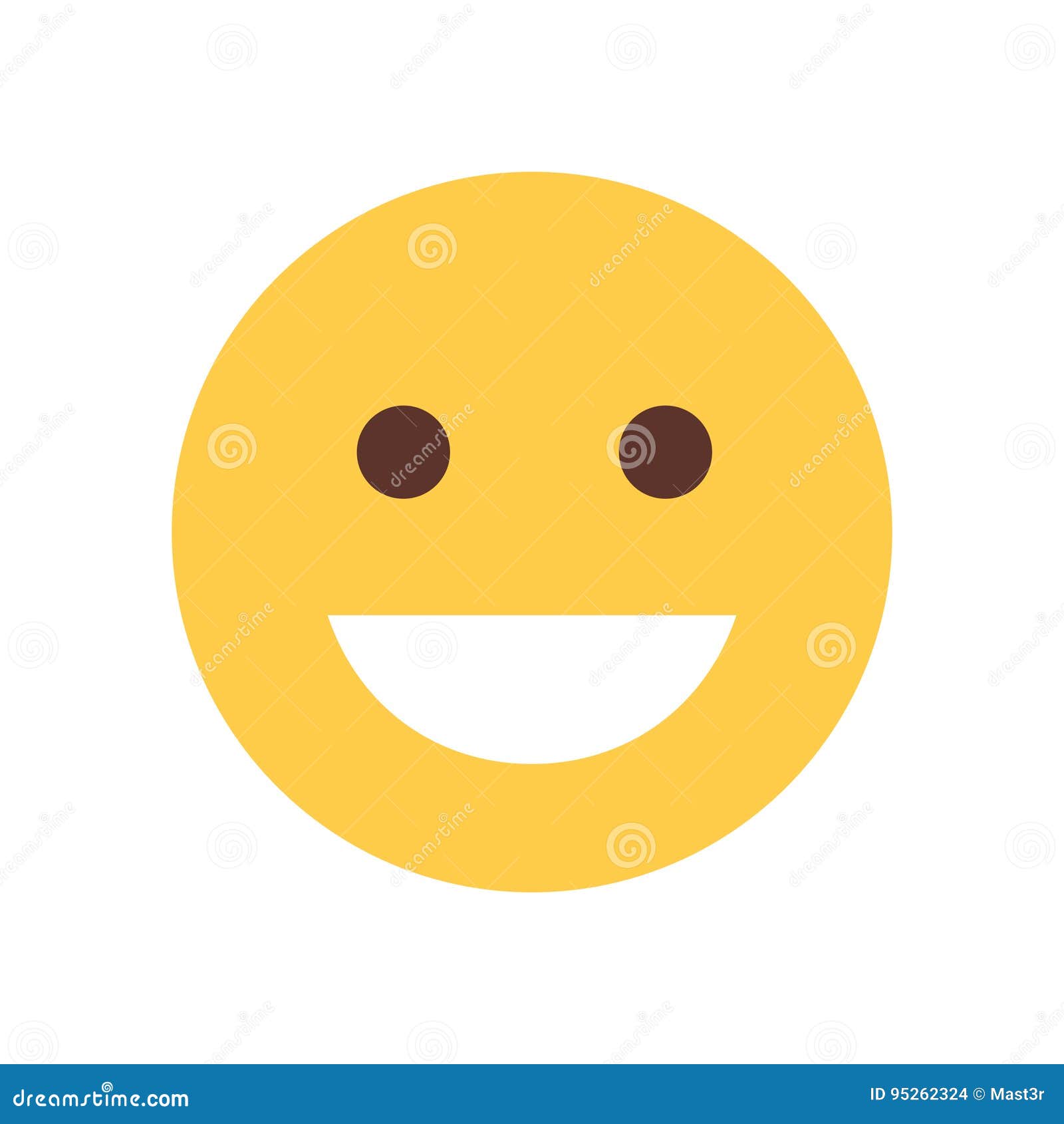 Yellow Smiling Cartoon Face Laughing Emoji People Emotion Icon Stock