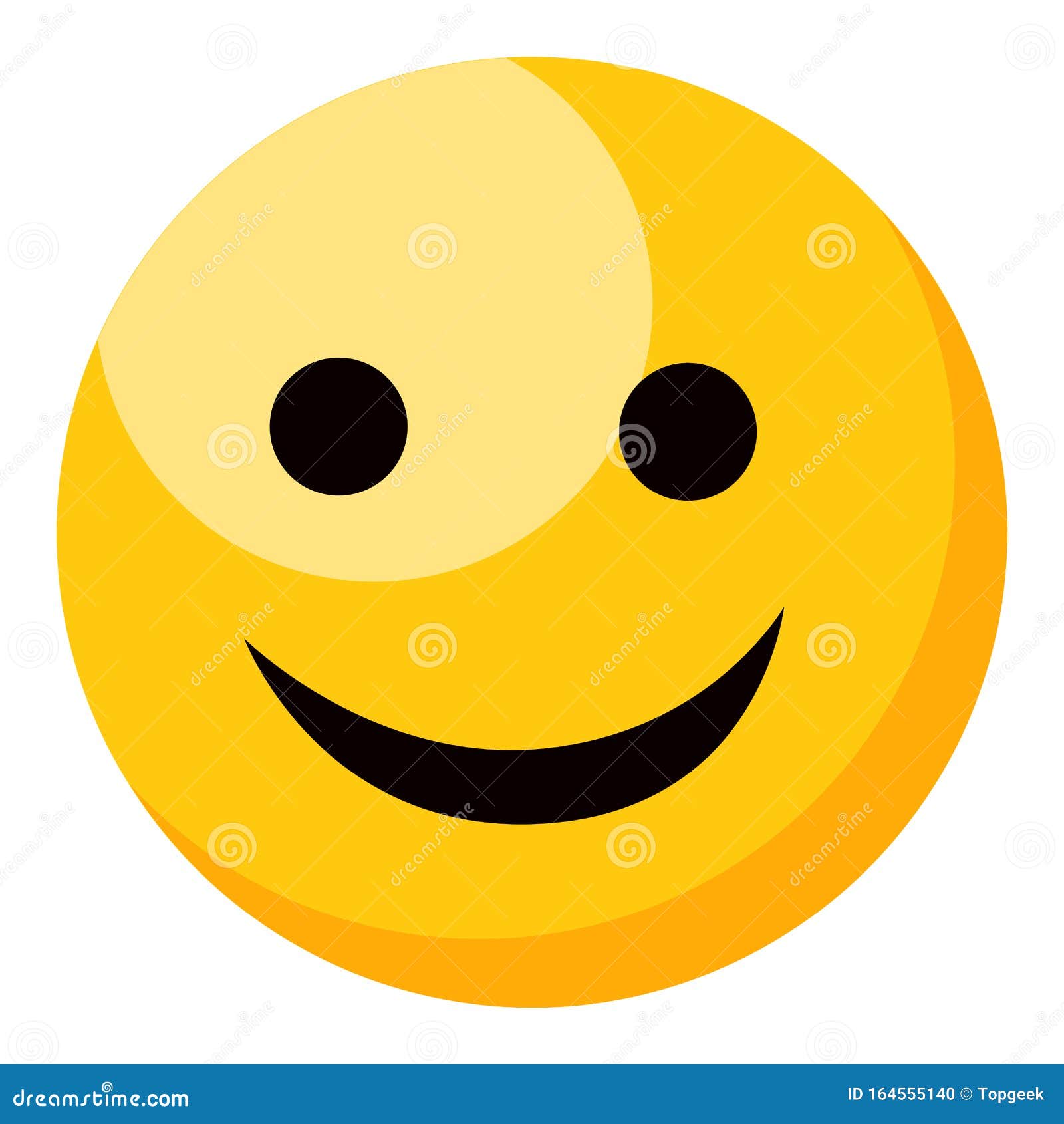 Yellow Smiling Happy Face Emoji Isolated Vector Stock Vector Illustration Of Facial Emotion