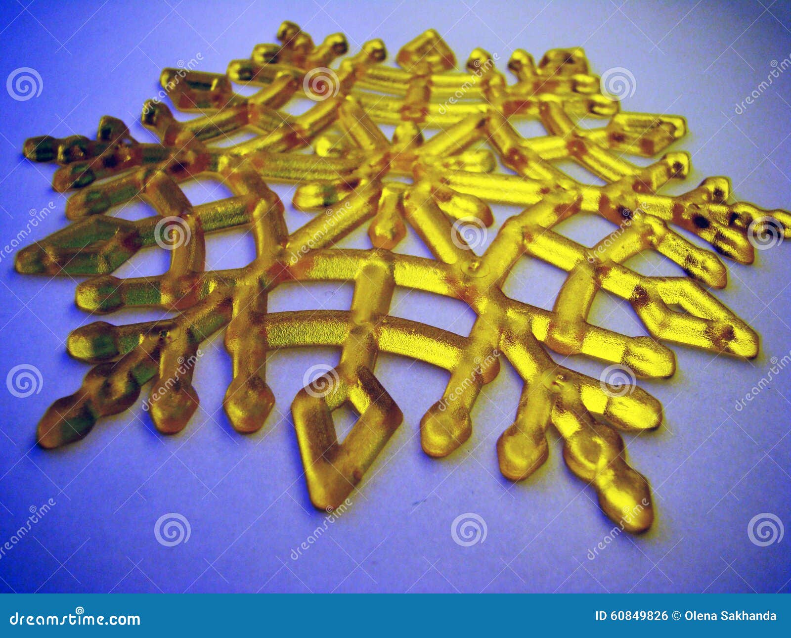 Yellow snowflake stock photo. Image of invitation, wallpaper - 60849826