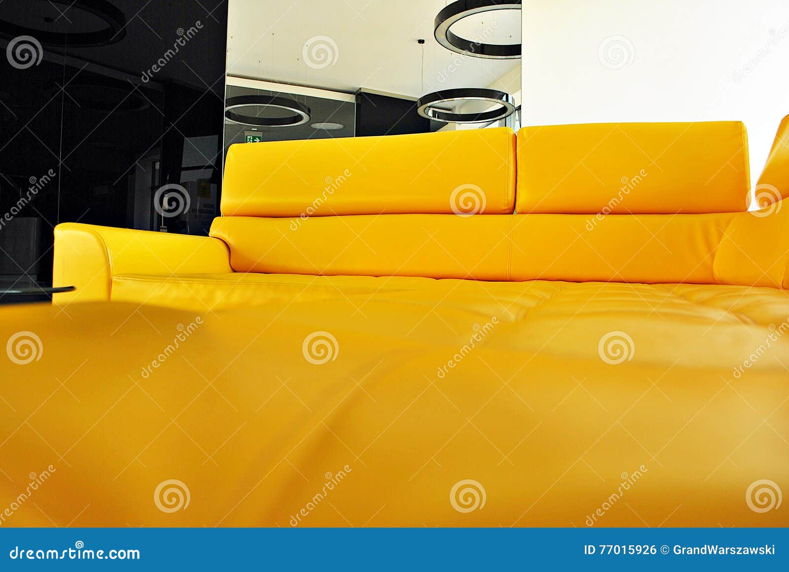 Yellow Sofa in Modern Style Stock Photo Image of yellow, relax 77015926