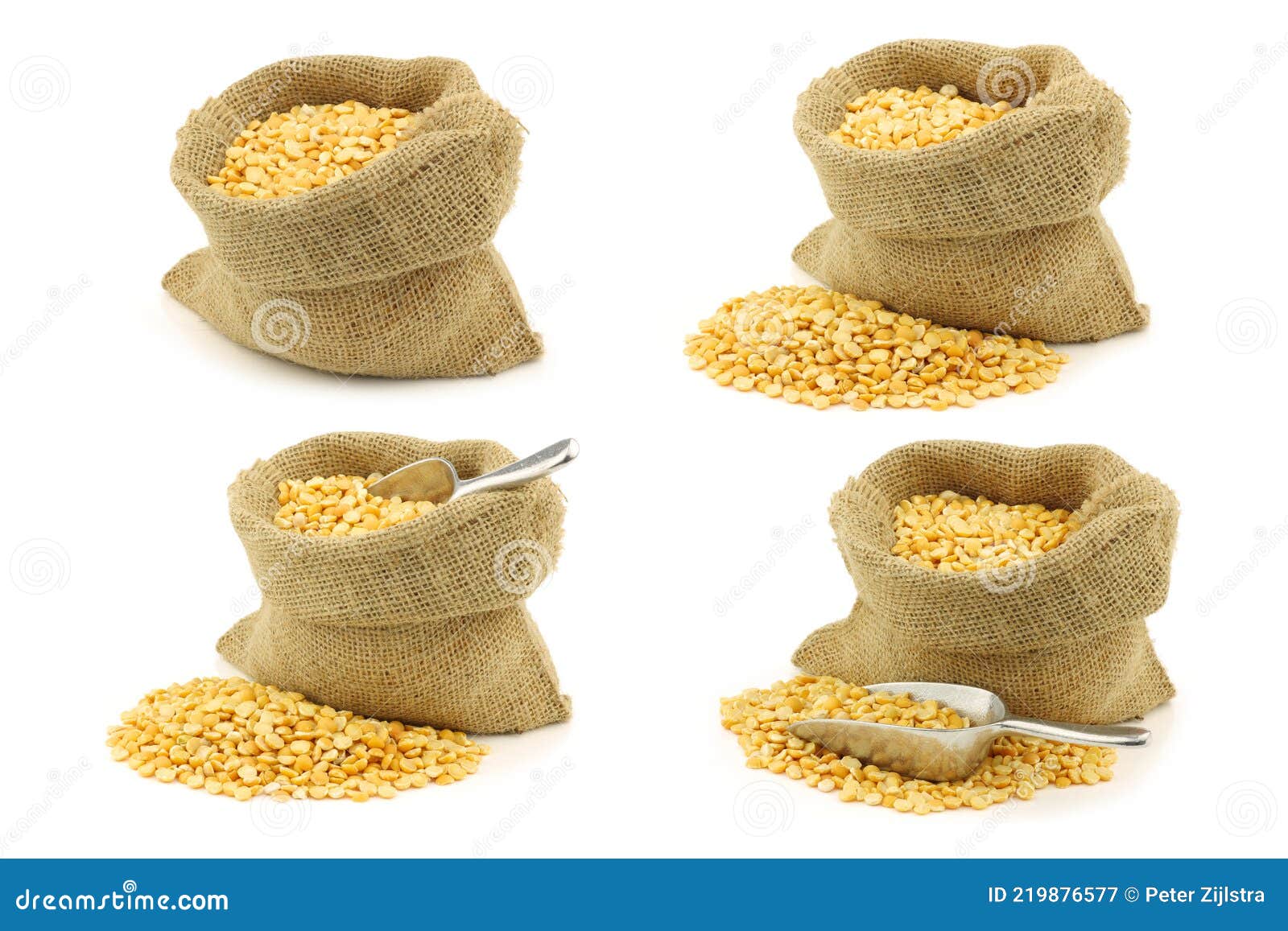 Yellow Split Peas in a Burlap Bag Stock Image Image of ingredient, split 219876577
