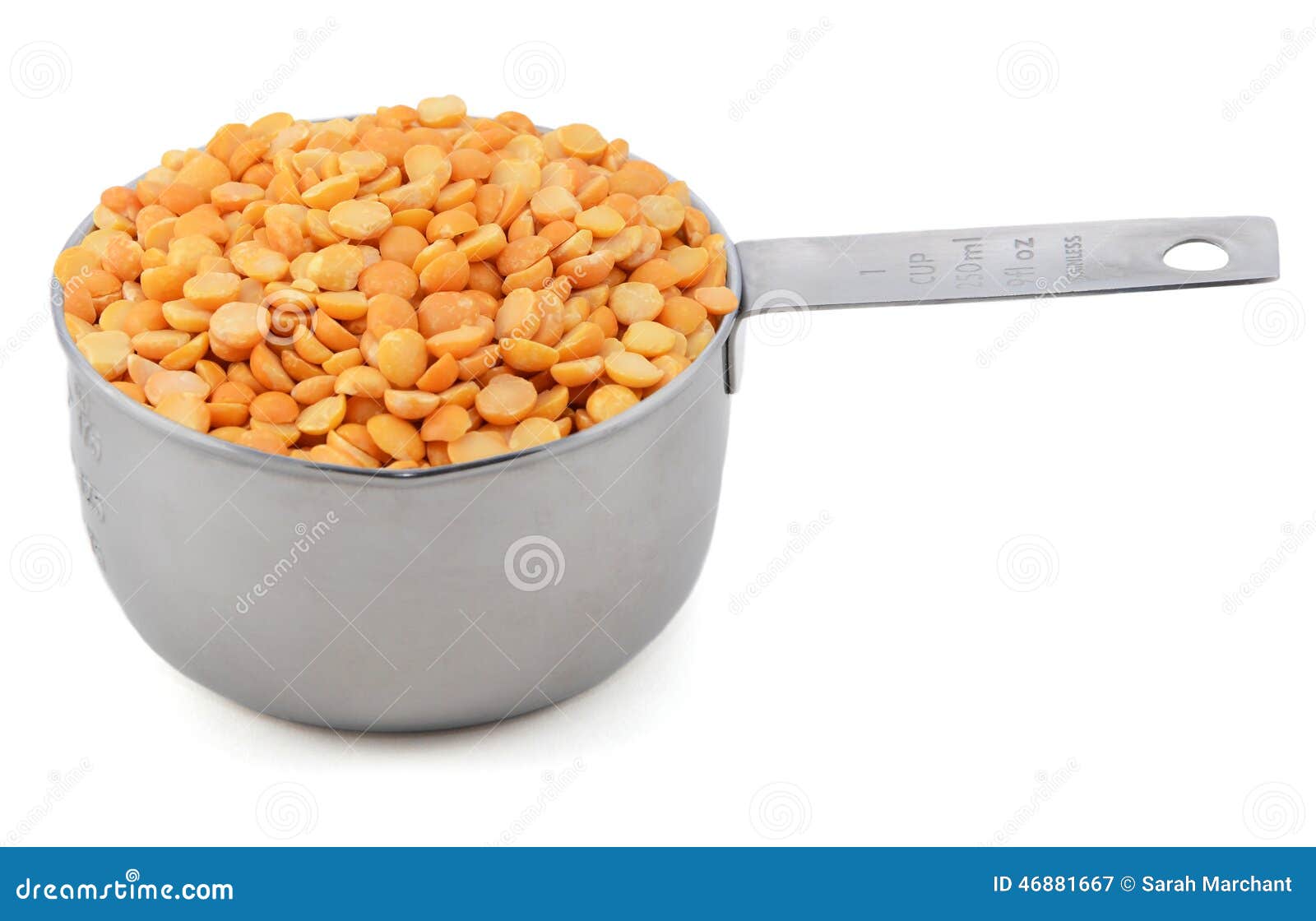 Yellow Split Peas in a Cup Measure Stock Image Image of yellow