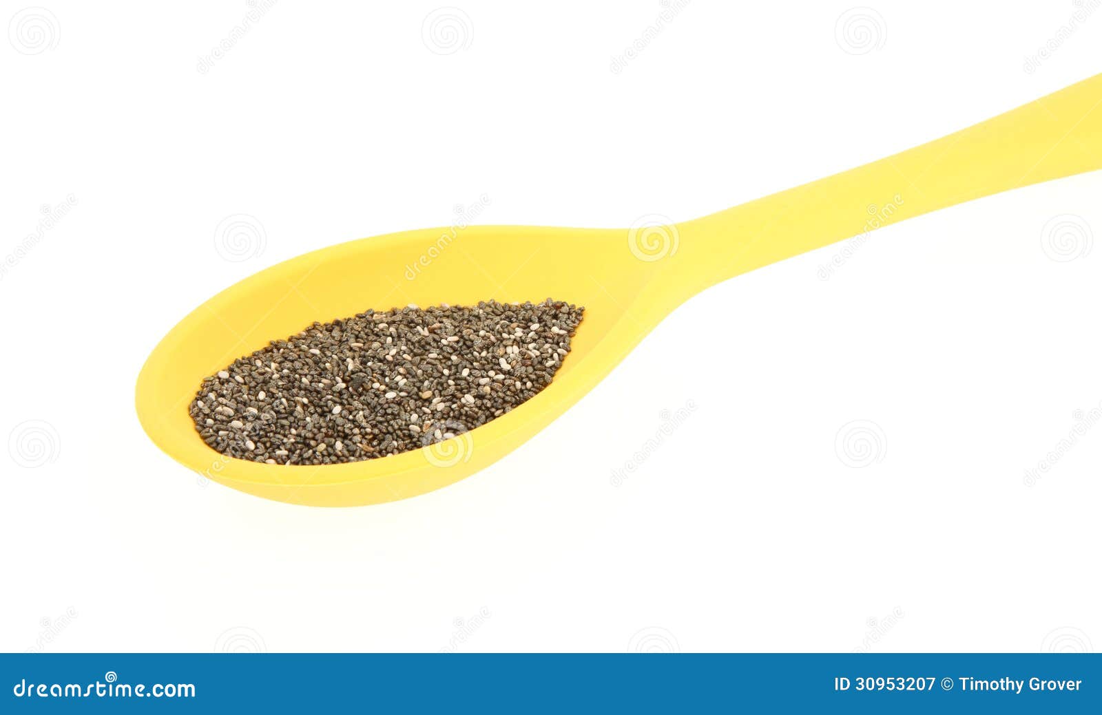Yellow Spoon with Chia Seeds Stock Image Image of seeds, yellow 30953207