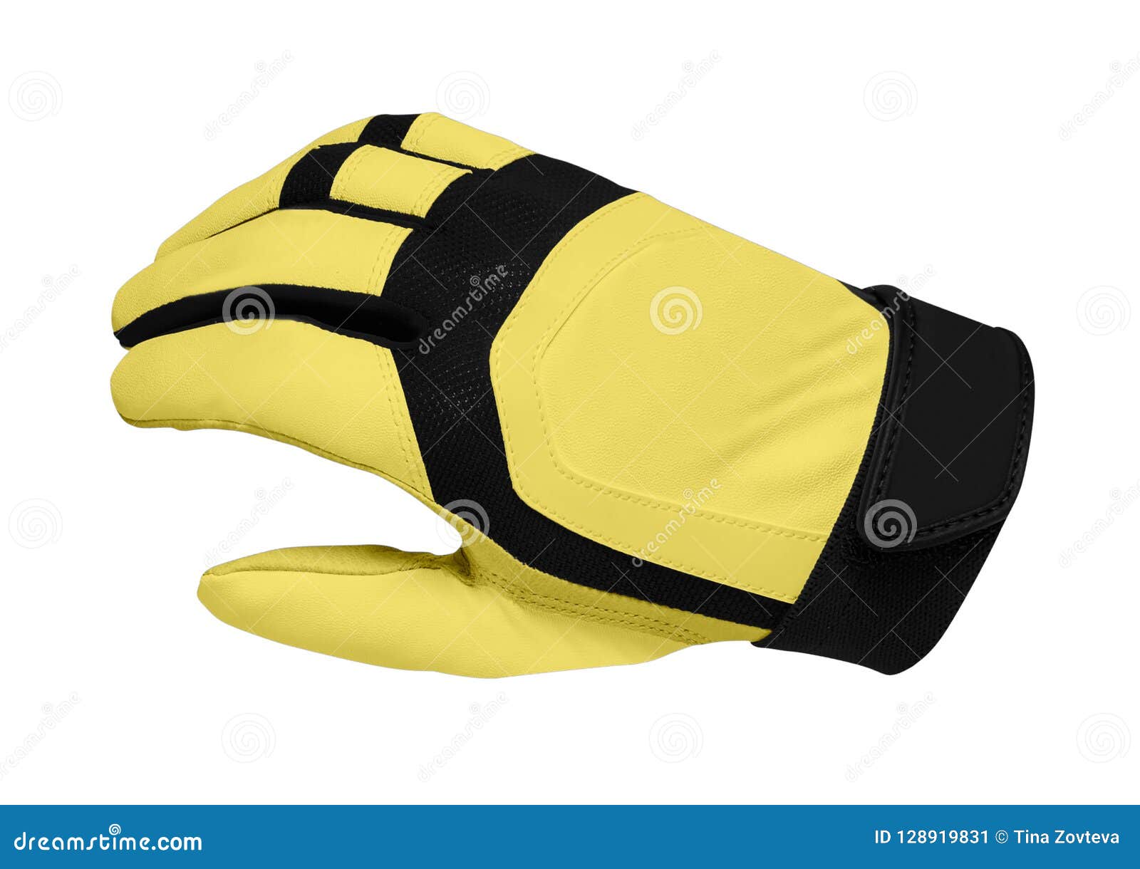 Yellow sport gloves stock image. Image of glove, object 128919831