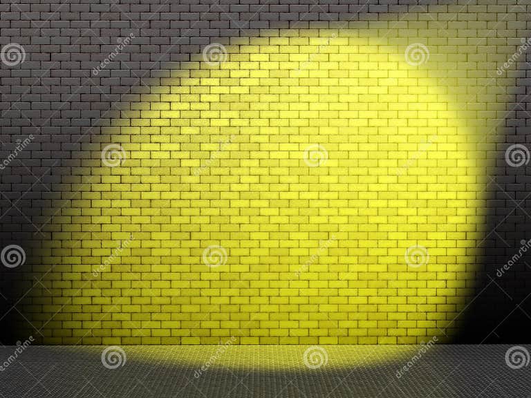 Yellow spot on wall stock illustration. Illustration of structure 920105