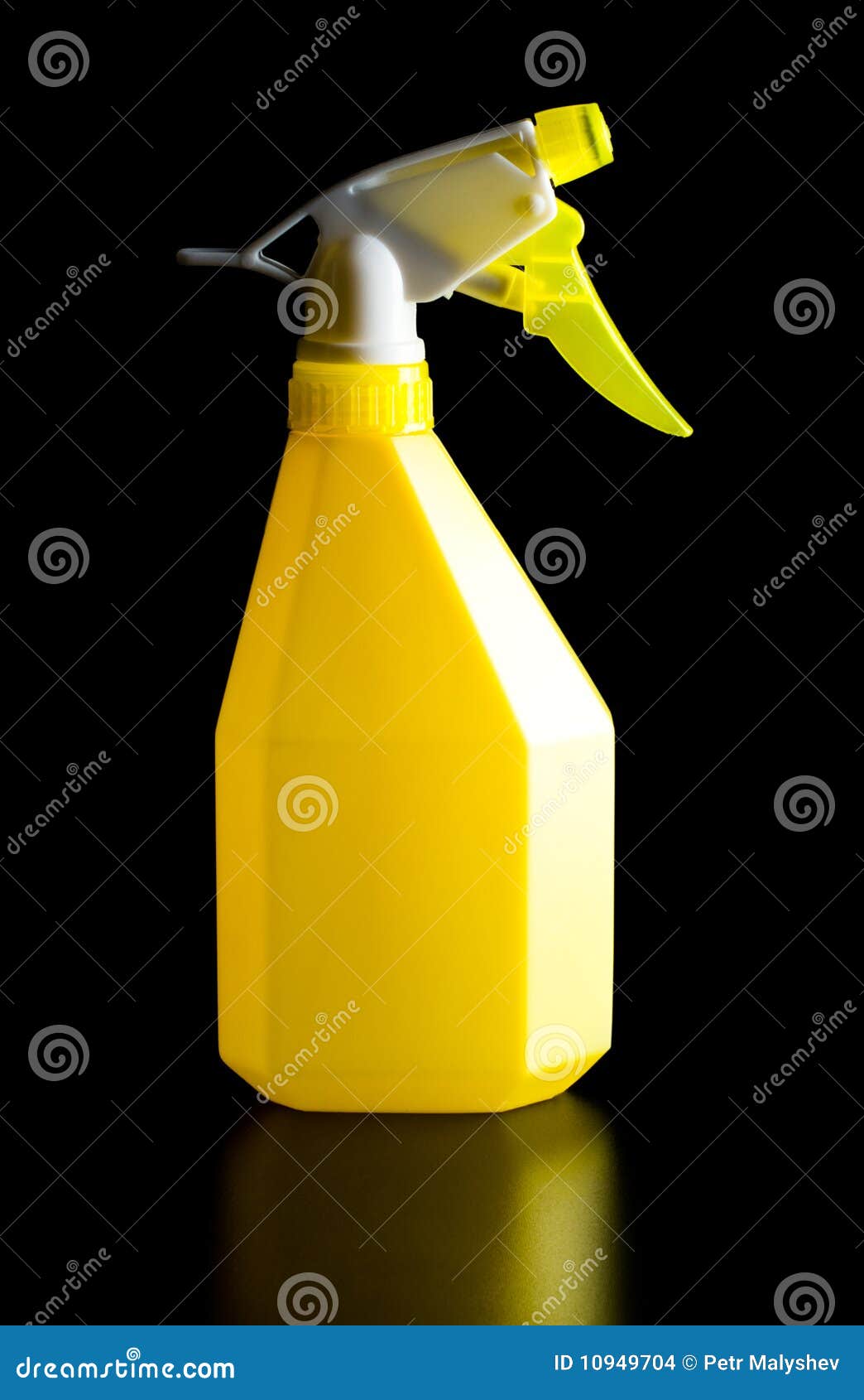 Yellow spray bottle stock photo. Image of plastic, wash 10949704