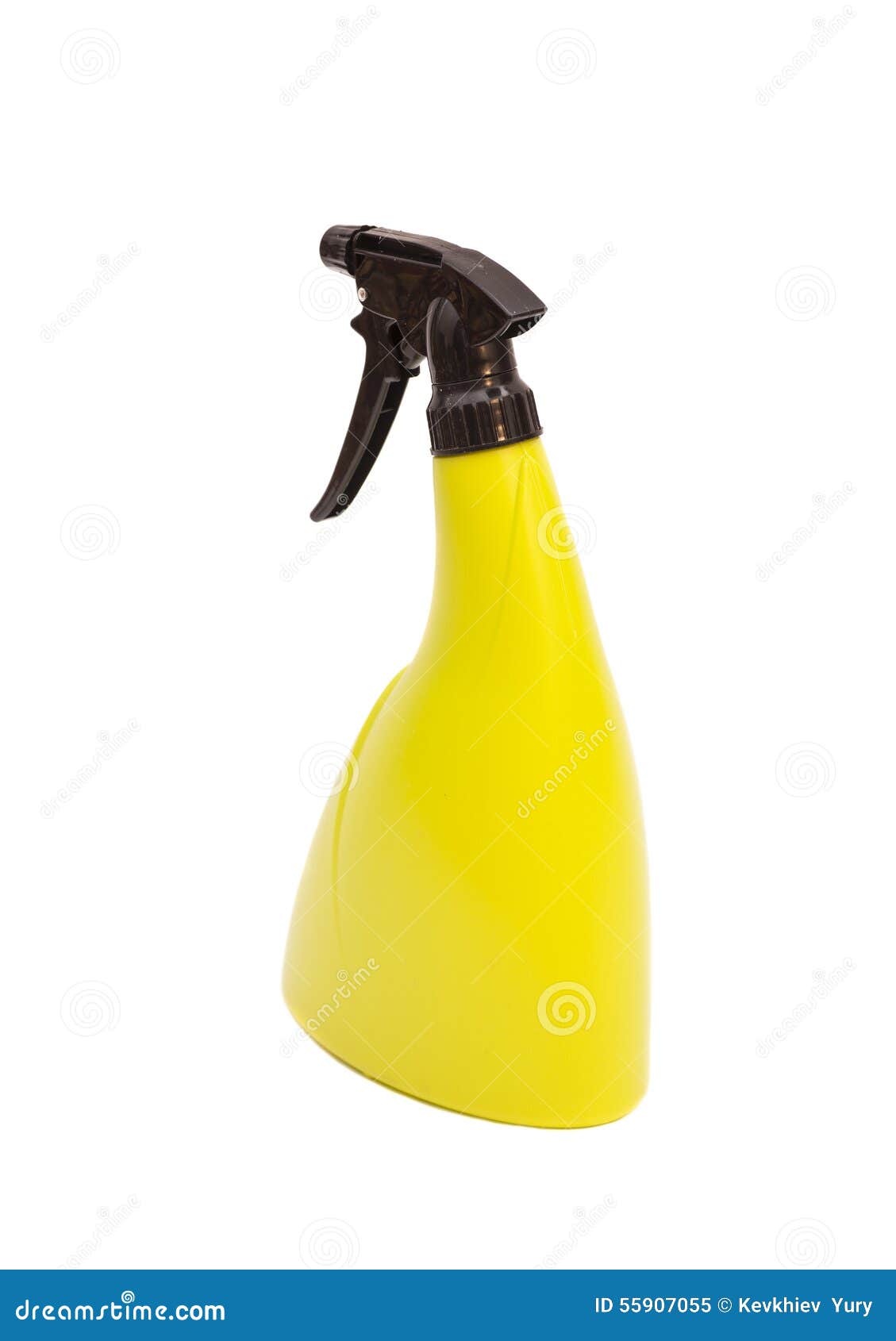 Yellow spray stock image. Image of bottle, household 55907055