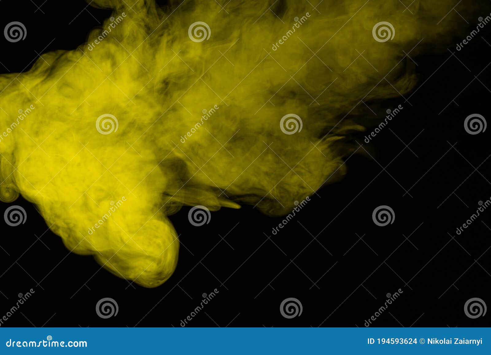 Yellow Steam on a Black Background Stock Photo Image of backdrop