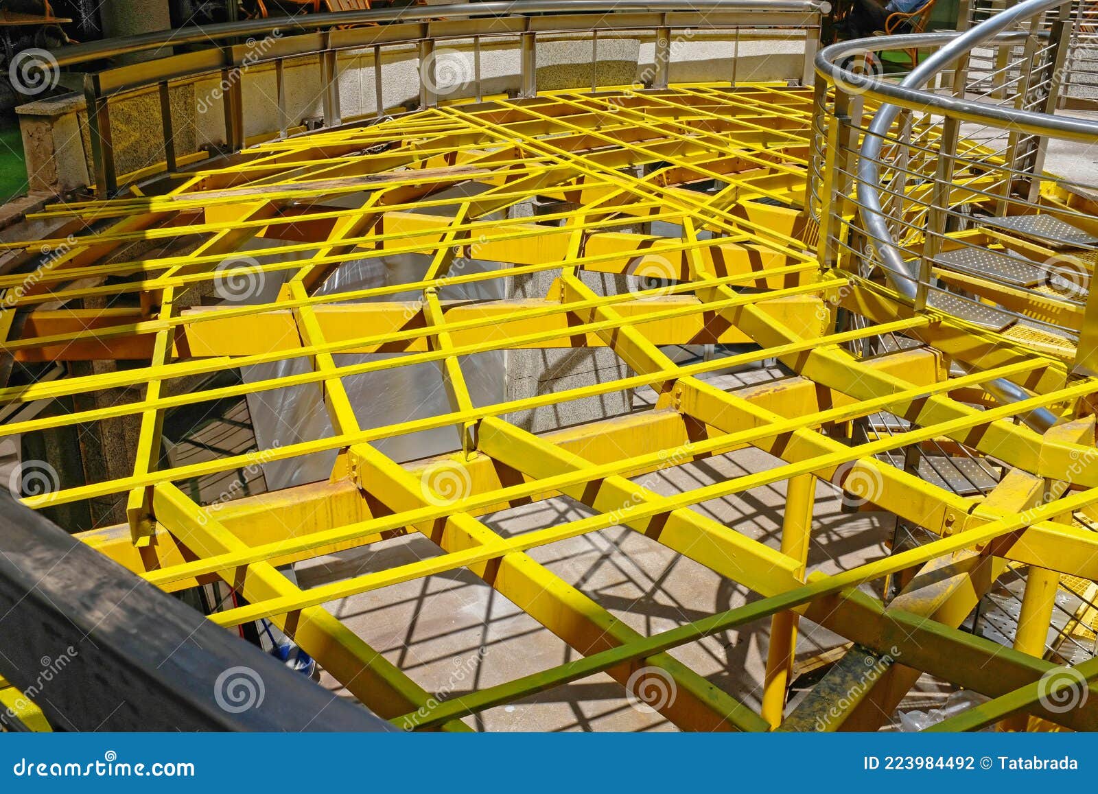 Yellow steel structure stock photo. Image of beam, beams 223984492