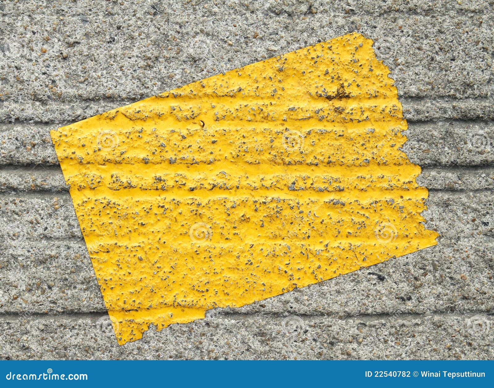 Yellow Sticker on Concrete Background Stock Photo Image of texture