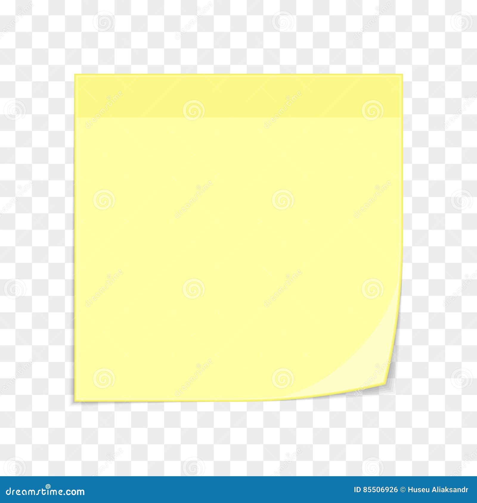 yellow sticky note transparent background