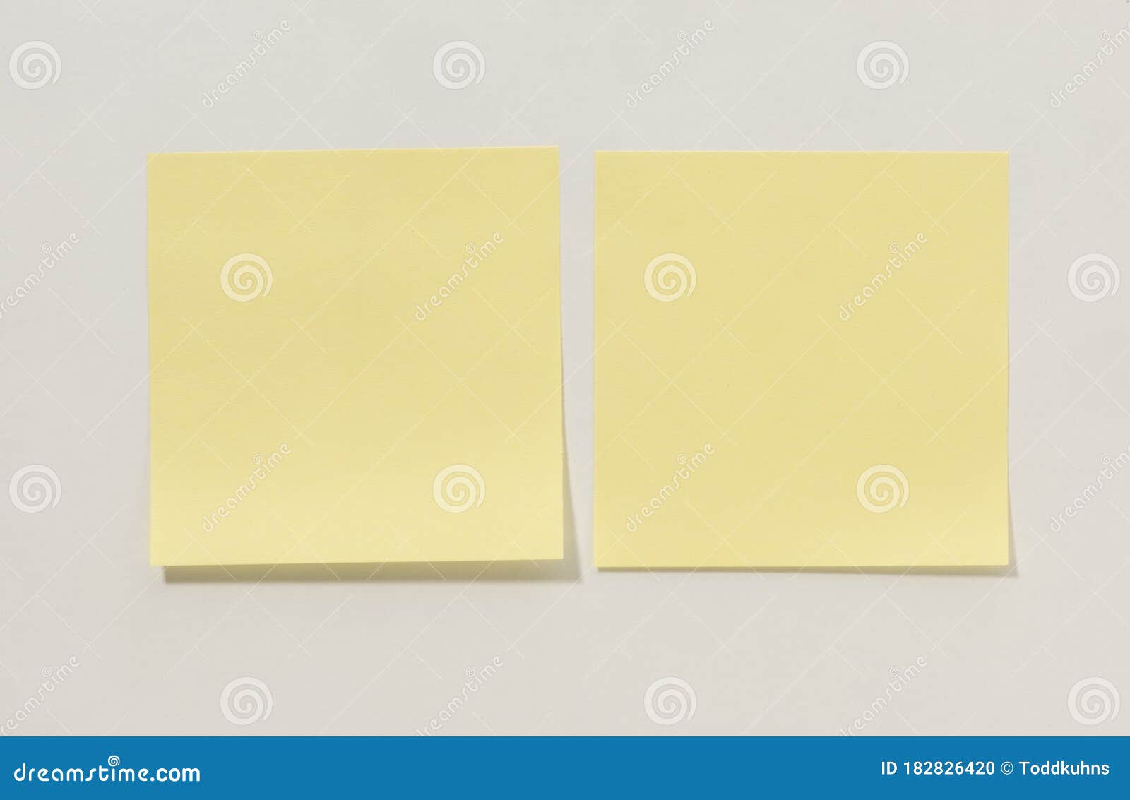 Yellow Sticky Notes on a White Background Stock Photo Image of