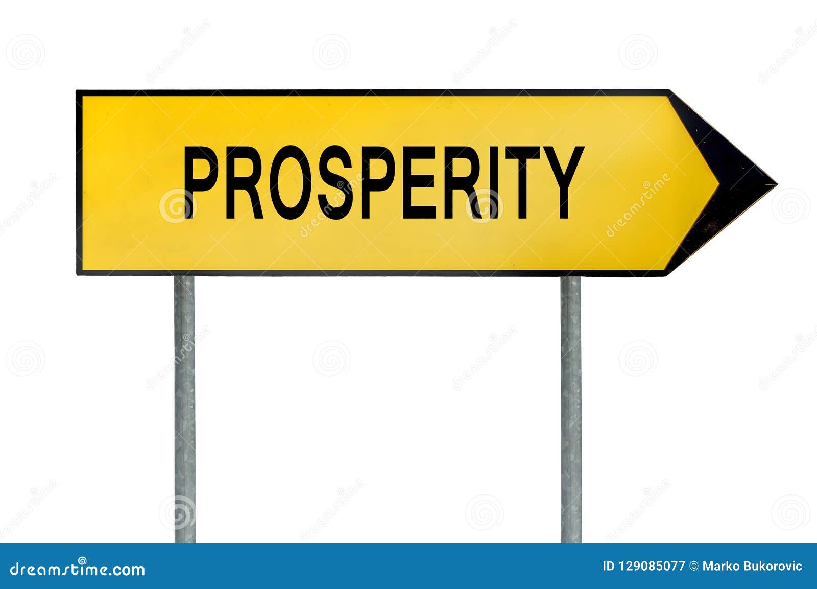 Yellow Street Concept Prosperity Sign Stock Illustration Illustration
