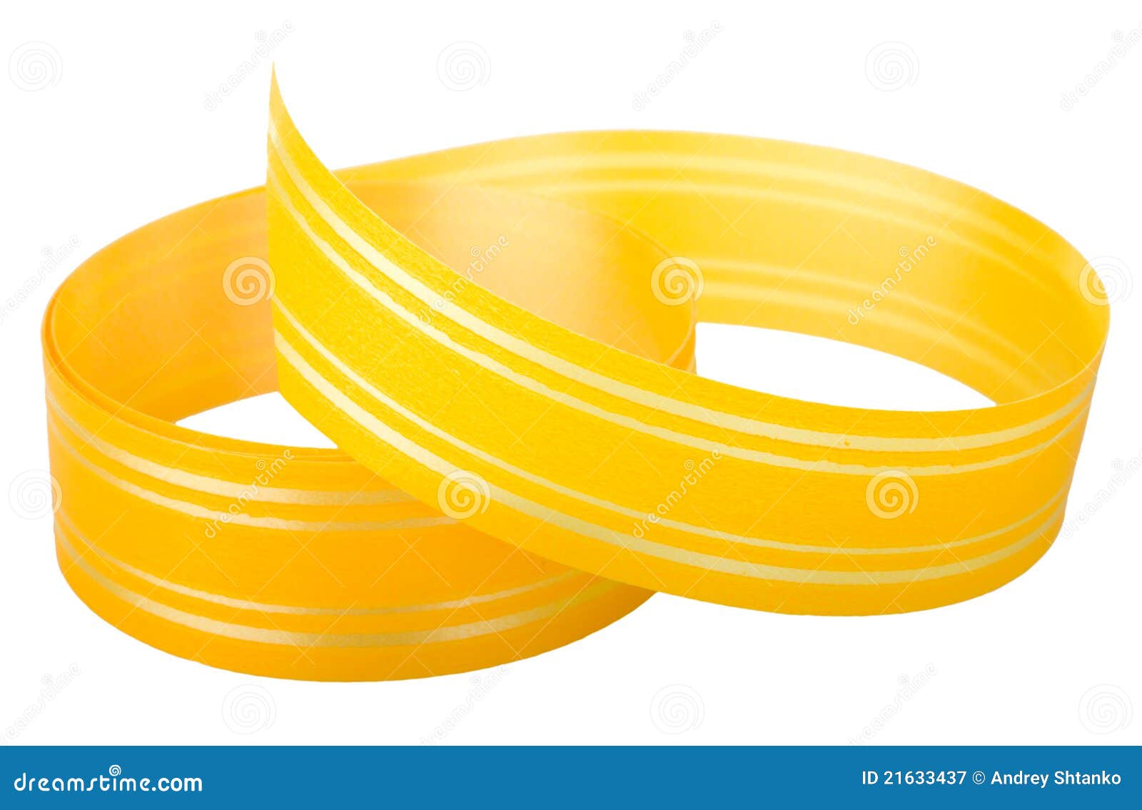 Yellow striped ribbon stock image. Image of curly, beautiful 21633437
