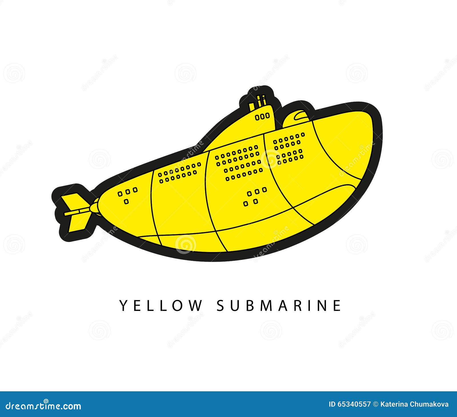 Yellow submarine icon stock vector. Illustration of navy - 65340557