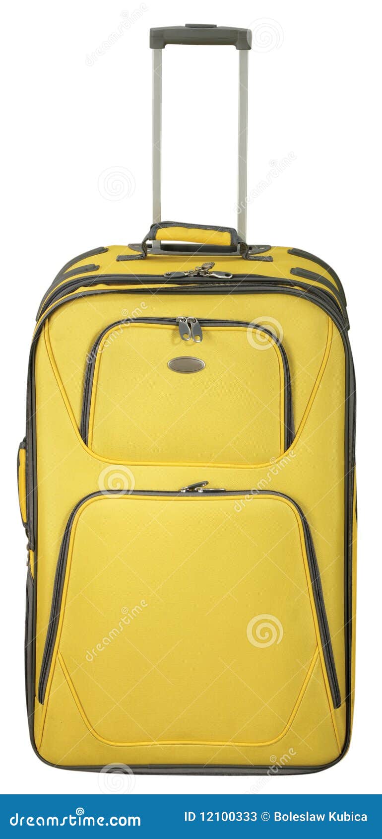 Yellow suitcase stock image. Image of isolated, journey 12100333