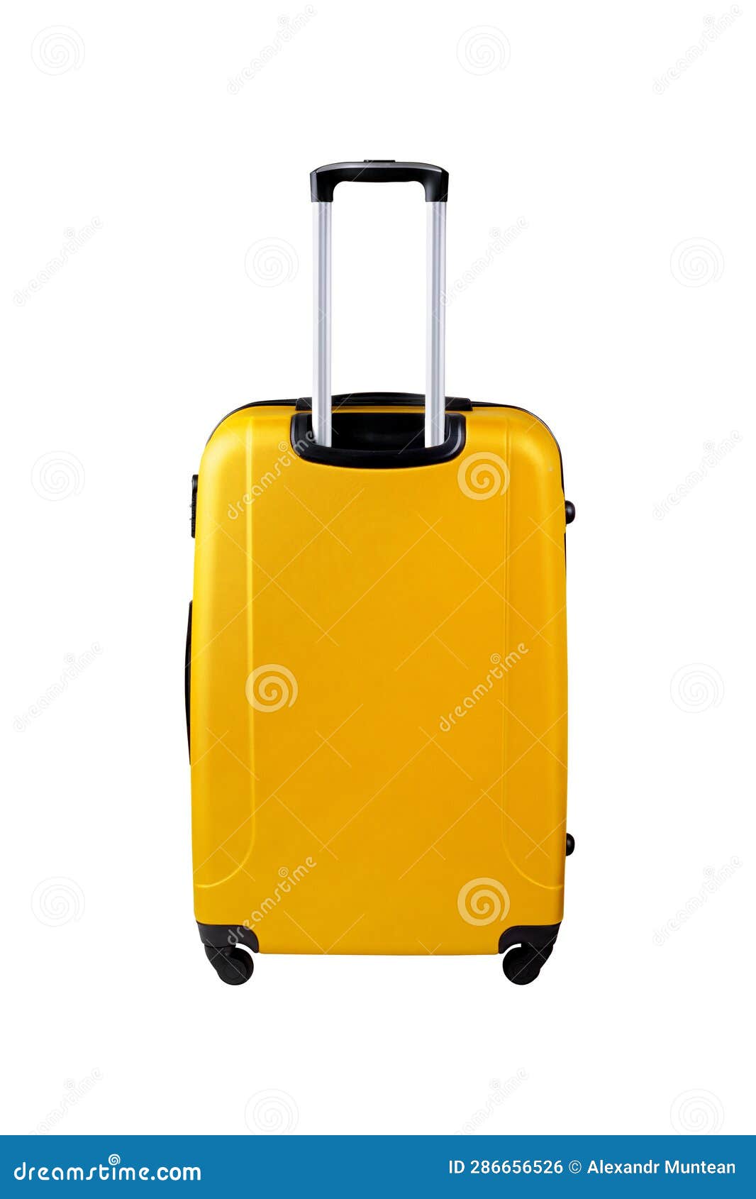 Yellow suitcase isolated stock photo. Image of difference 286656526