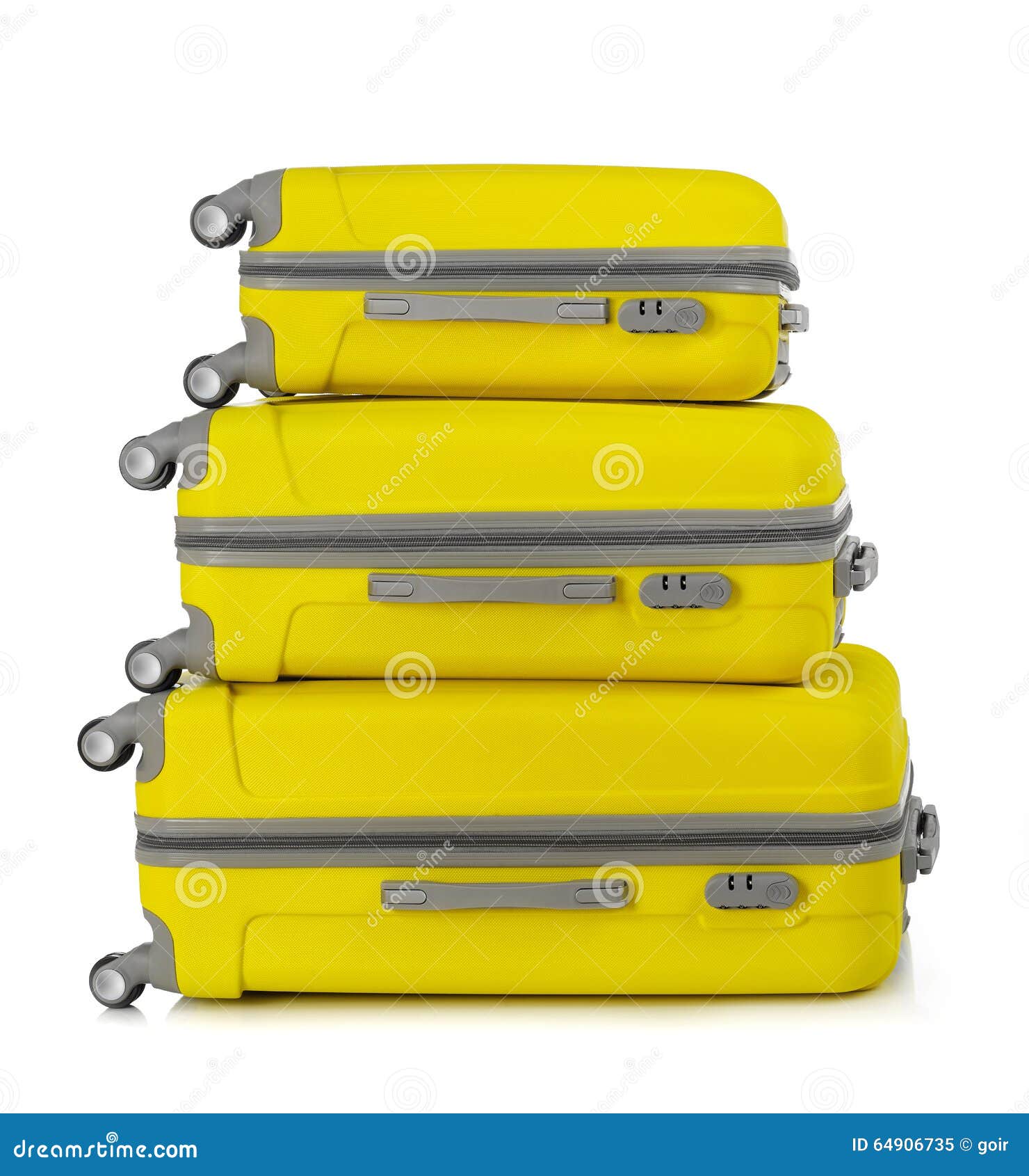 Yellow suitcases stock image. Image of tourism, packing 64906735