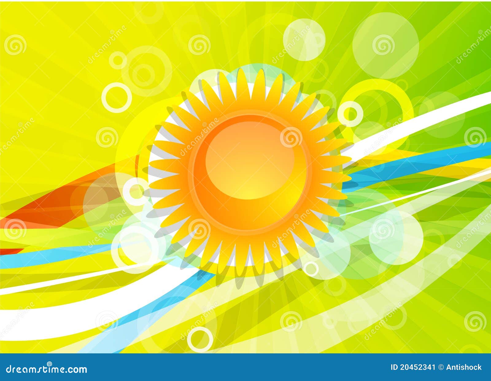 Yellow sun background stock vector. Illustration of design 20452341