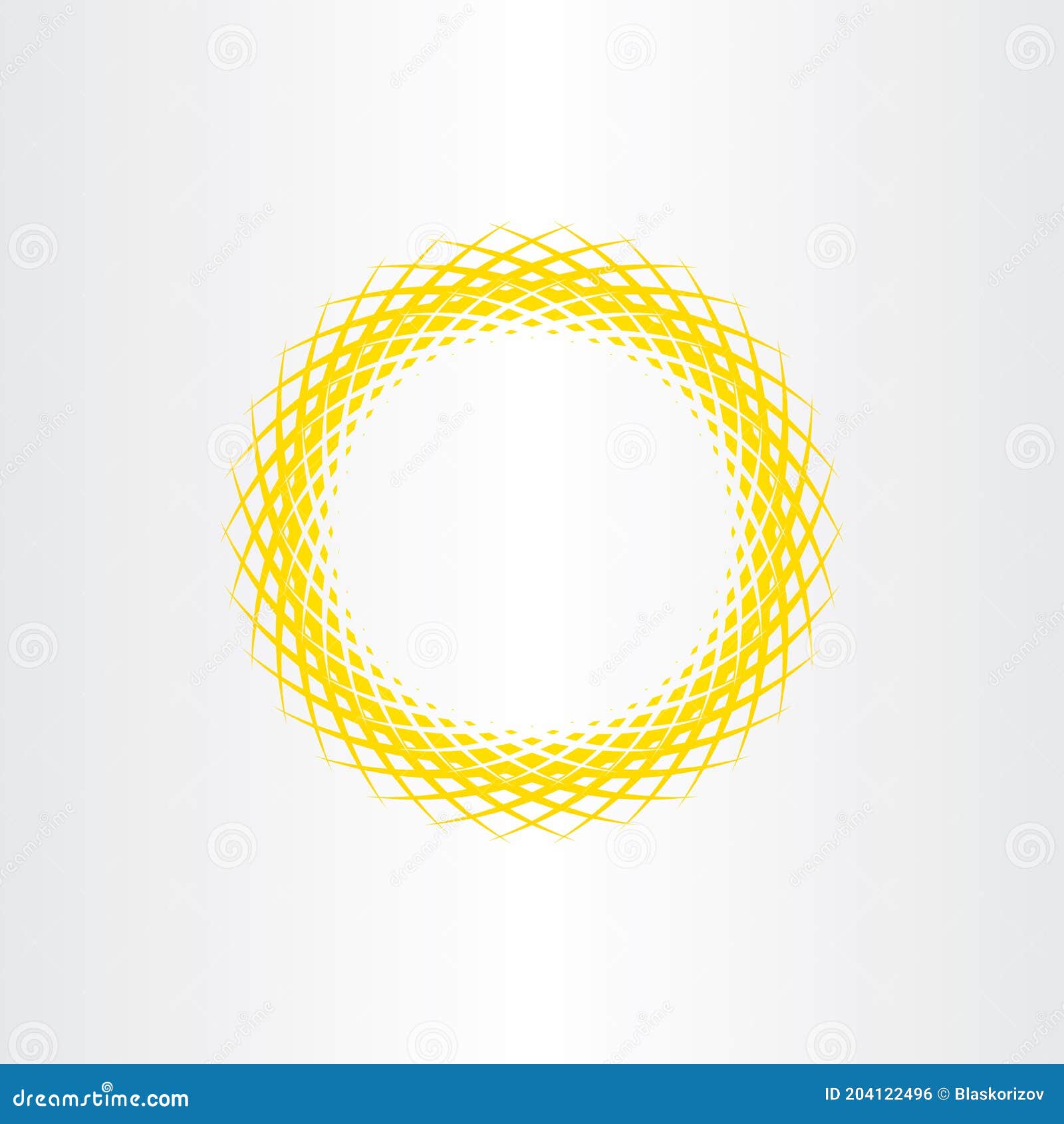 Yellow Sun Vector Abstract Circle Background Stock Vector