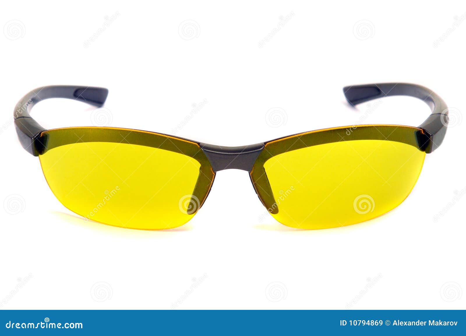 Download Yellow Sunglasses. Front View. Stock Image - Image of ...
