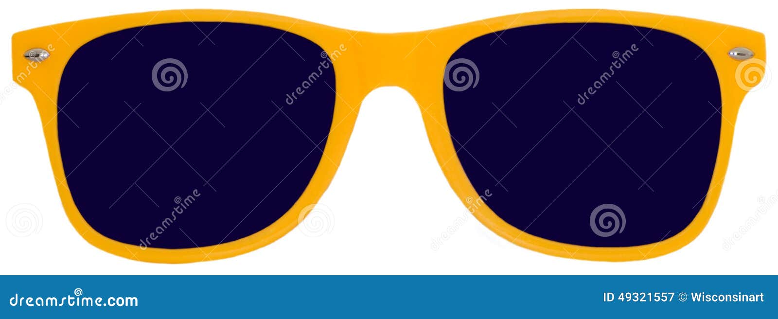 Yellow Sunglasses, Shades, Isolated on White Stock Image Image of