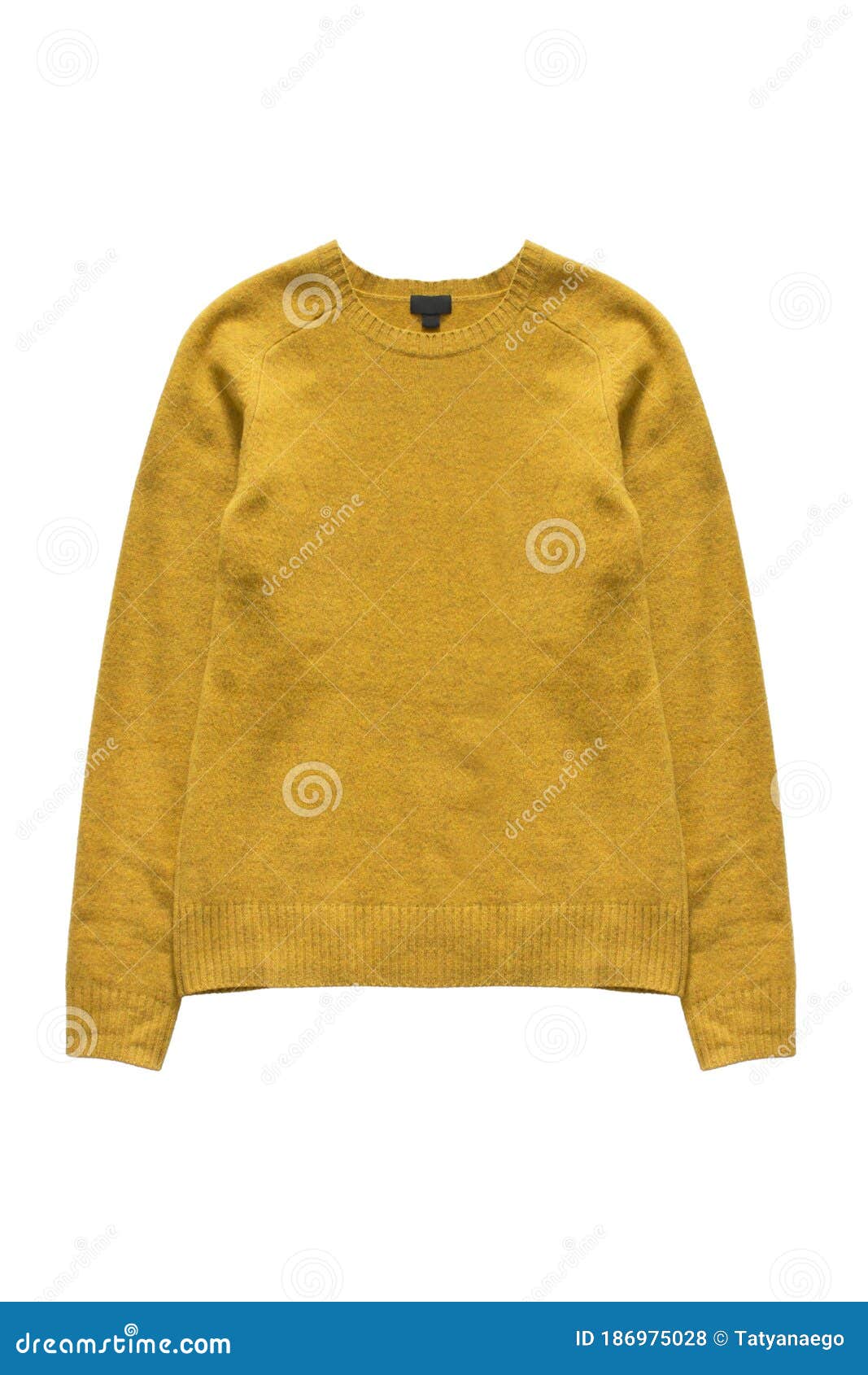 Yellow sweater isolated stock photo. Image of basic 186975028