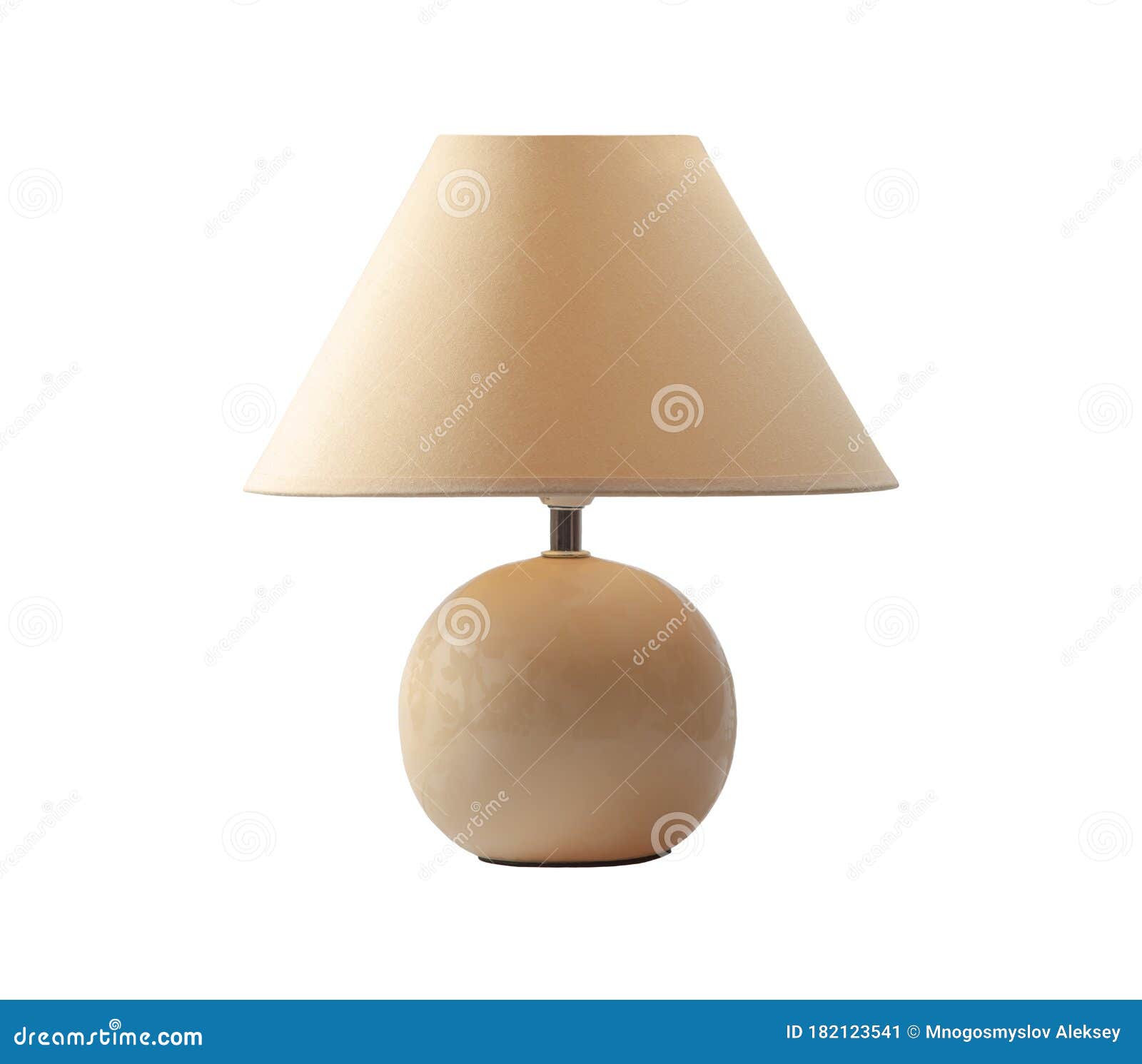 Yellow Table Lamp on White Background Stock Image Image of night