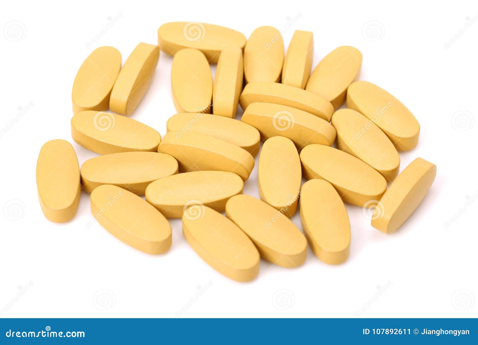 Yellow tablets stock image. Image of being, isolated 107892611