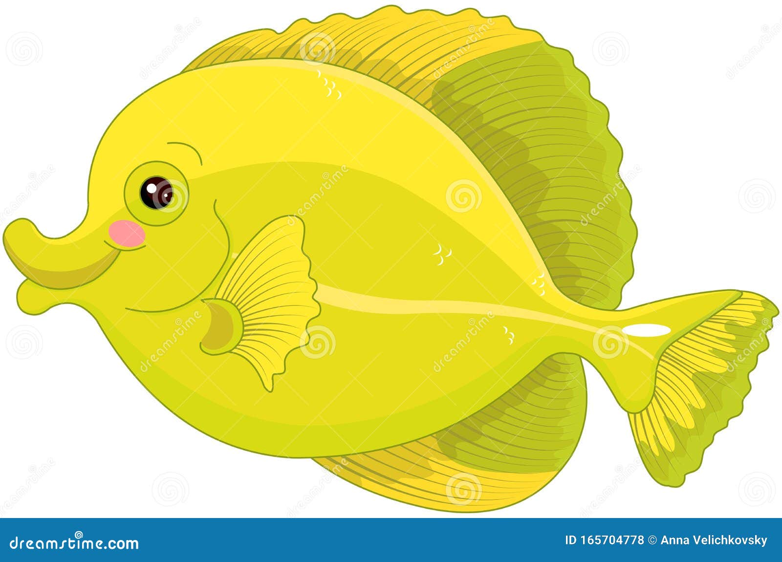 Download Yellow Tang Fish stock vector. Illustration of drawing ...