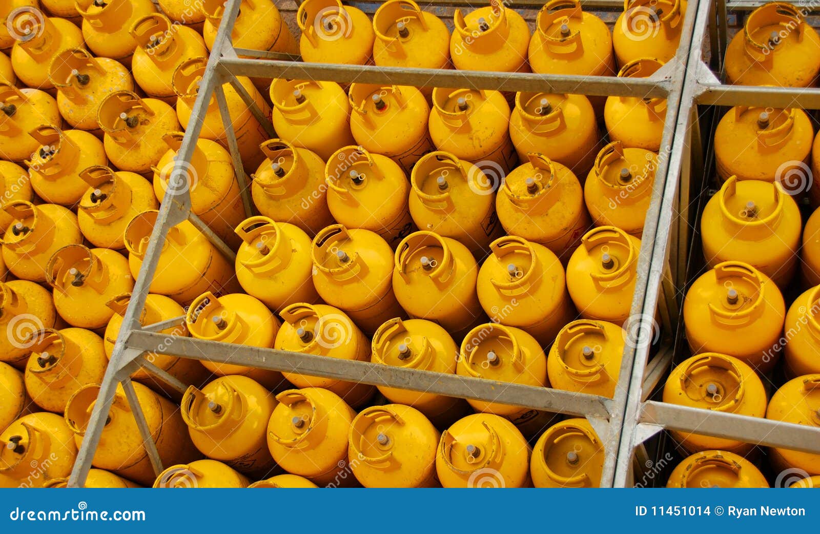 Yellow Tanks stock photo. Image of delivery, yellow, propane 11451014