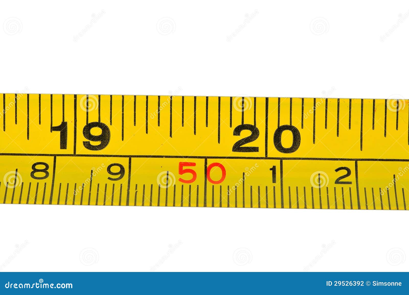 A yellow tape measure stock photo. Image of exempted 29526392