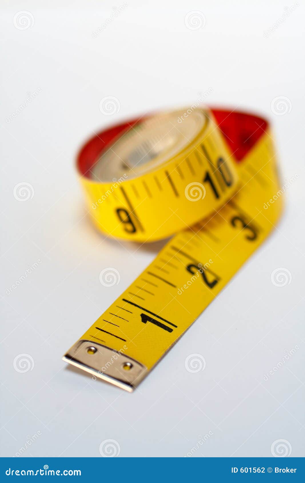 Yellow tape measure macro stock photo. Image of centimeter 601562