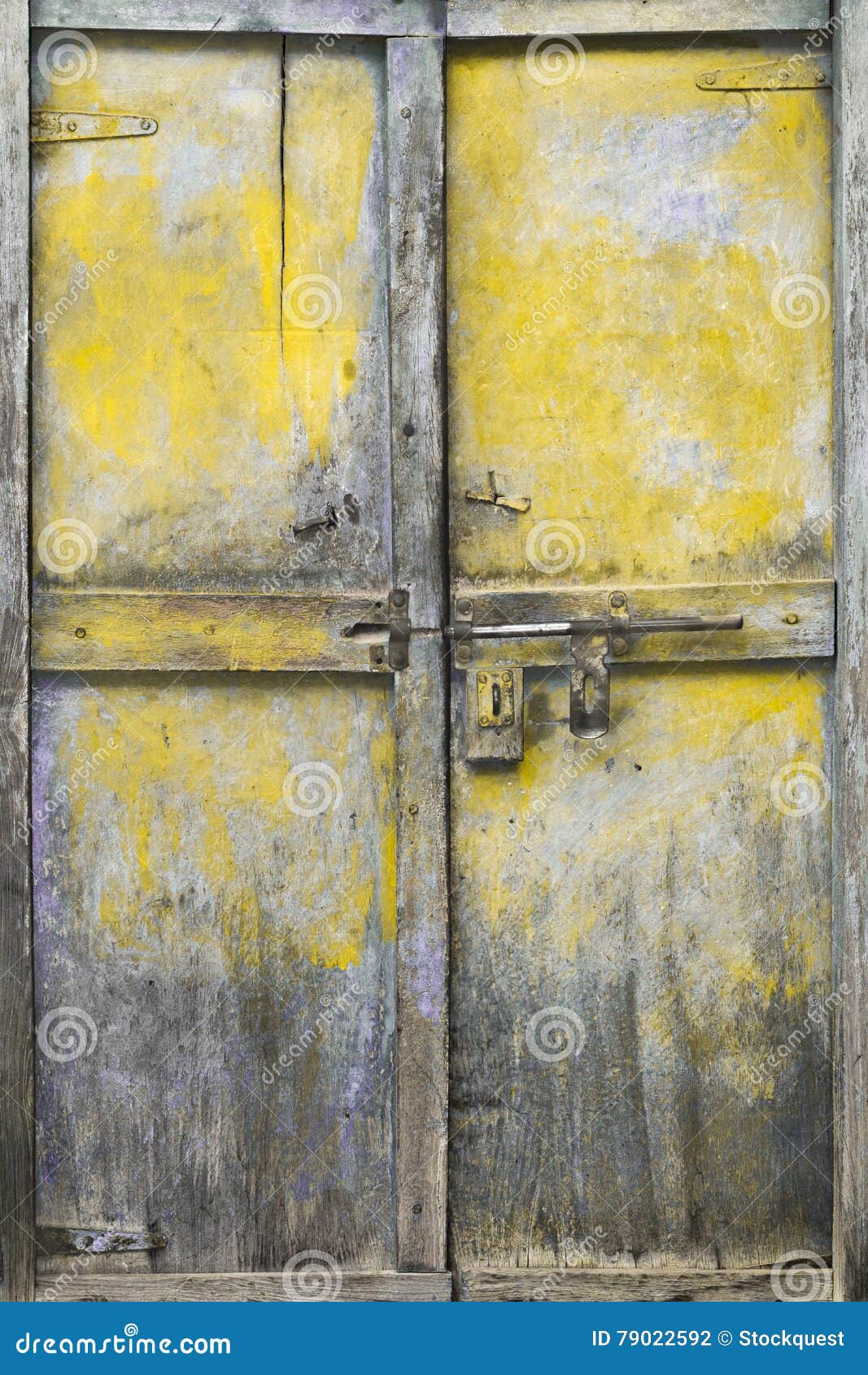 Yellow Tarnished Wood Door stock photo. Image of dilapidated - 79022592