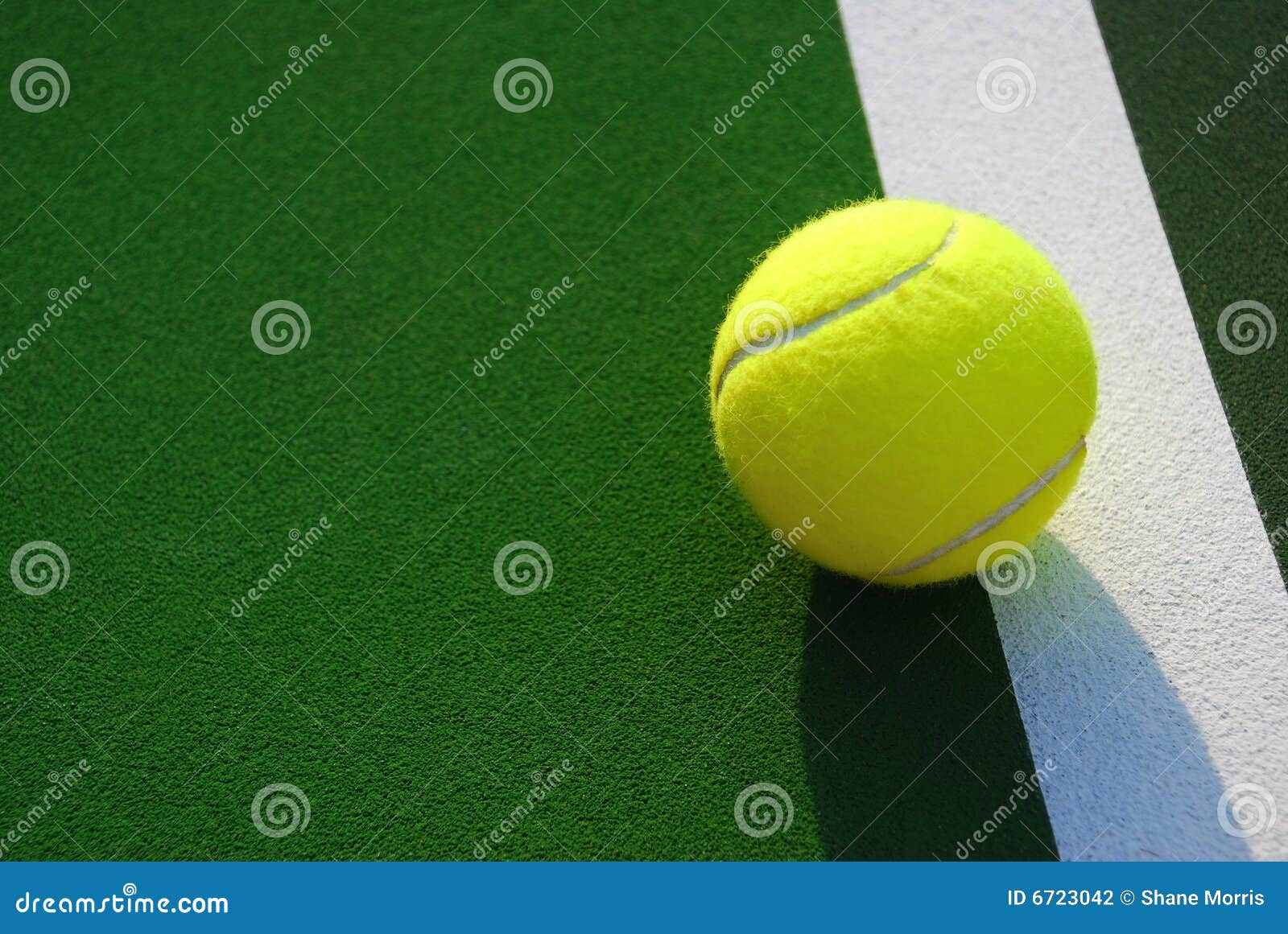 Yellow Tennis Ball on White Side Line Stock Photo Image of tennis