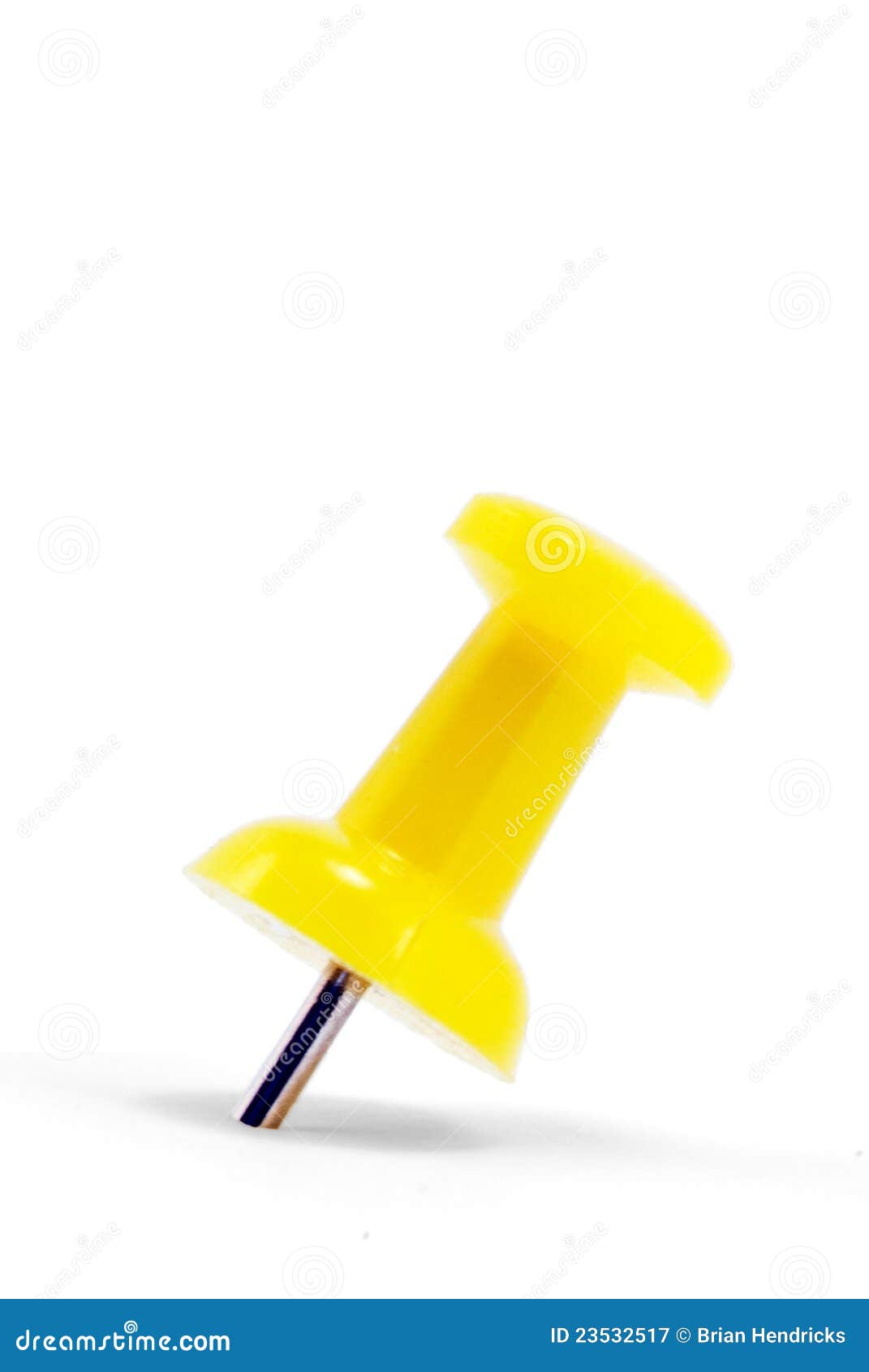 Yellow Thumbtack stock image. Image of yellow, plastic - 23532517