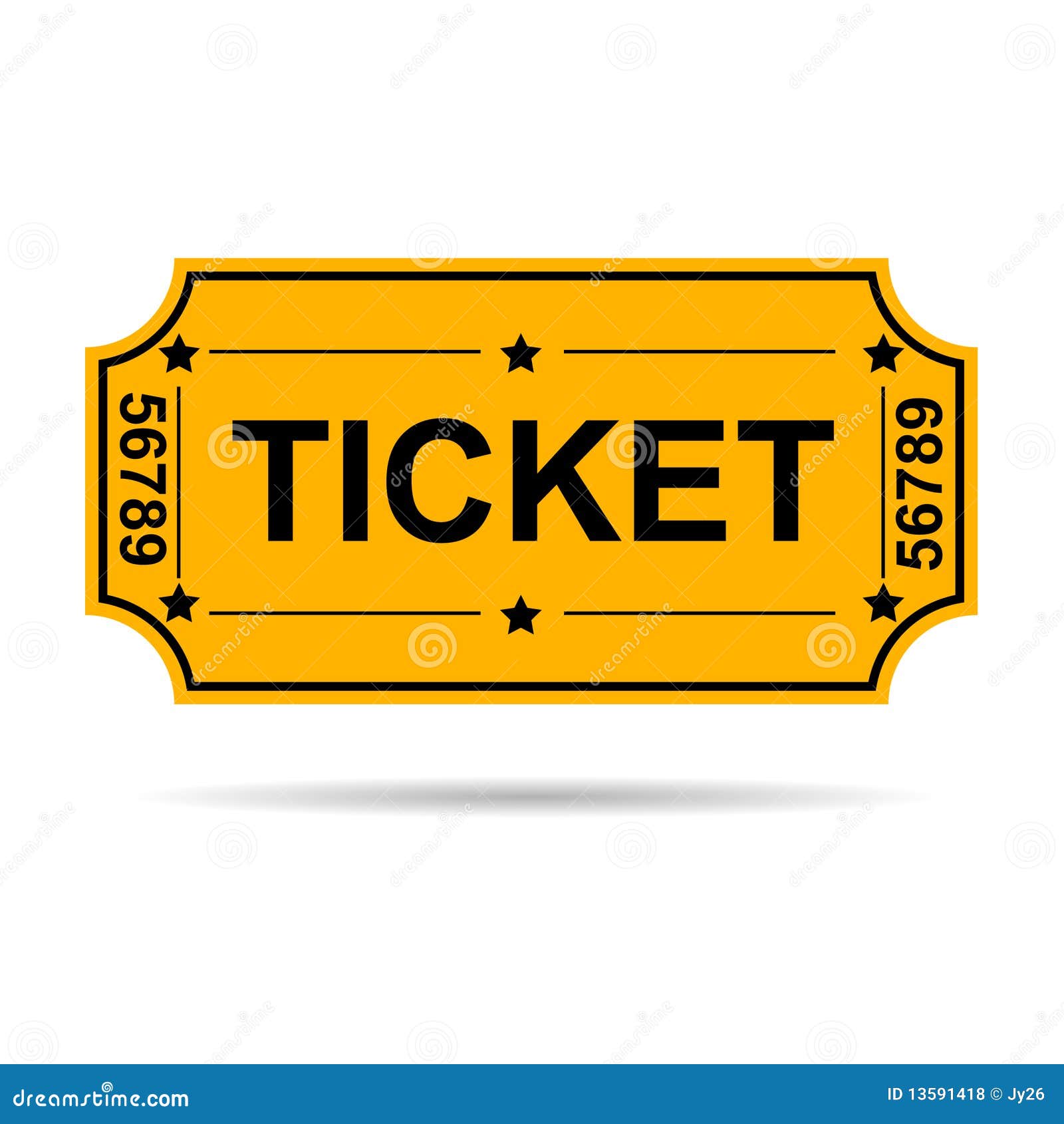 yellow ticket clipart - photo #6