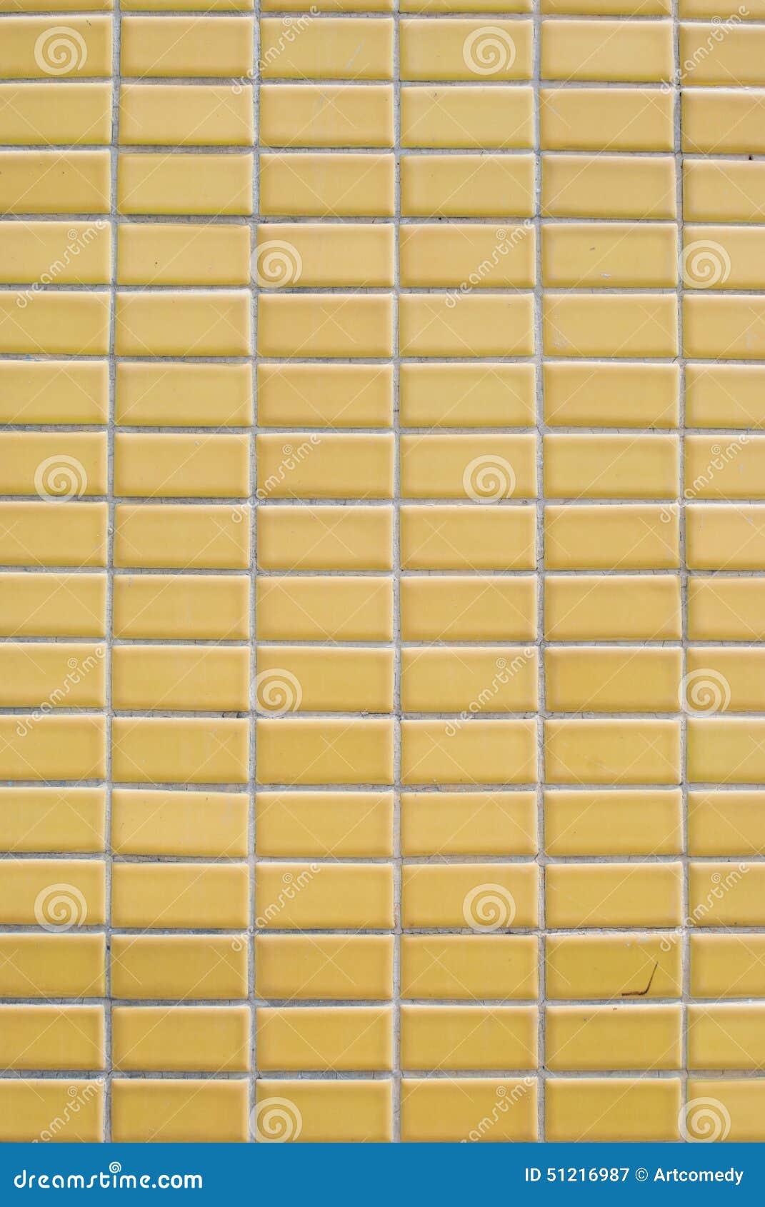 Yellow Tiles Wall Textured Background Stock Image Image of stone