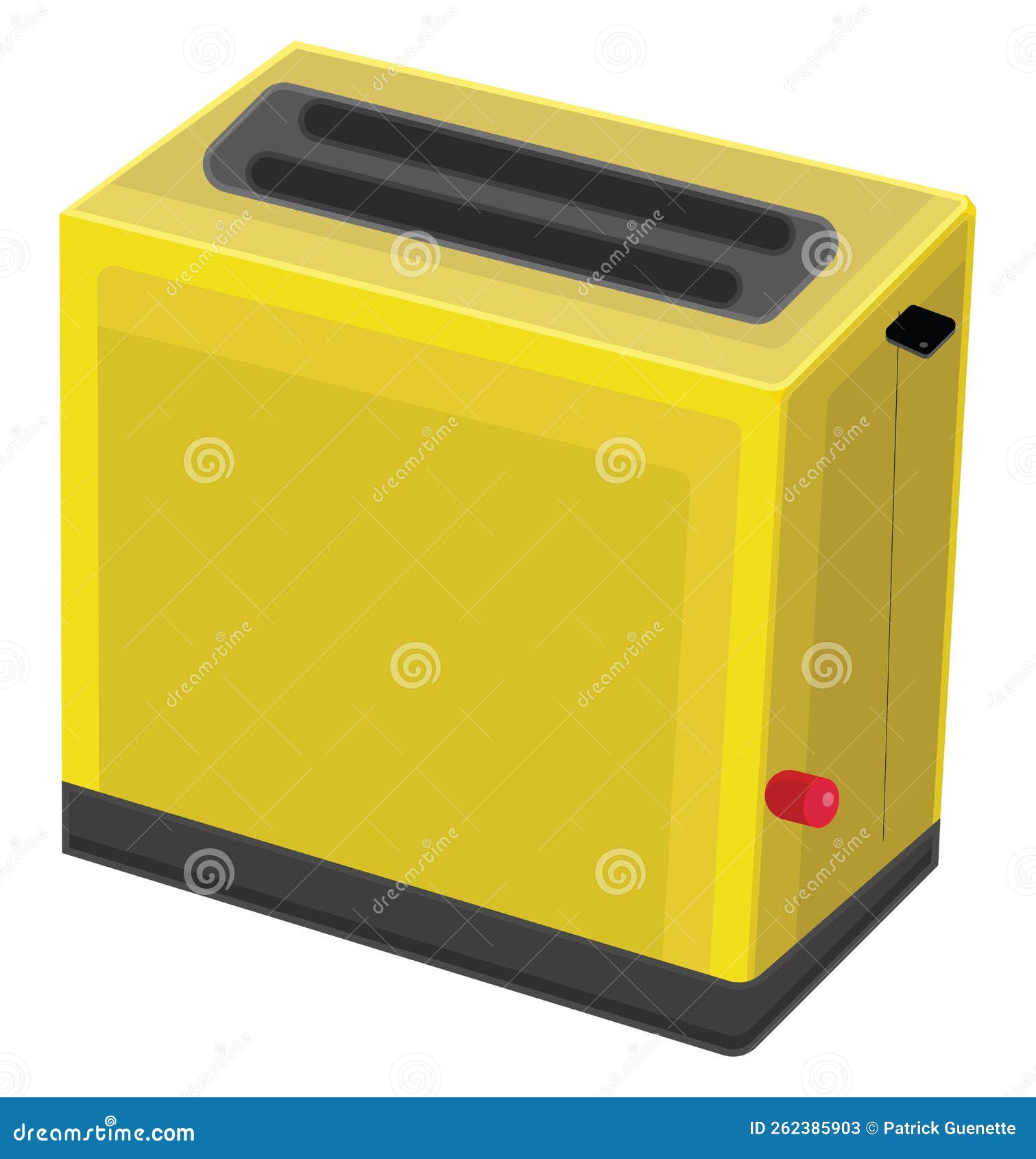 Yellow toaster, icon stock vector. Illustration of metal 262385903