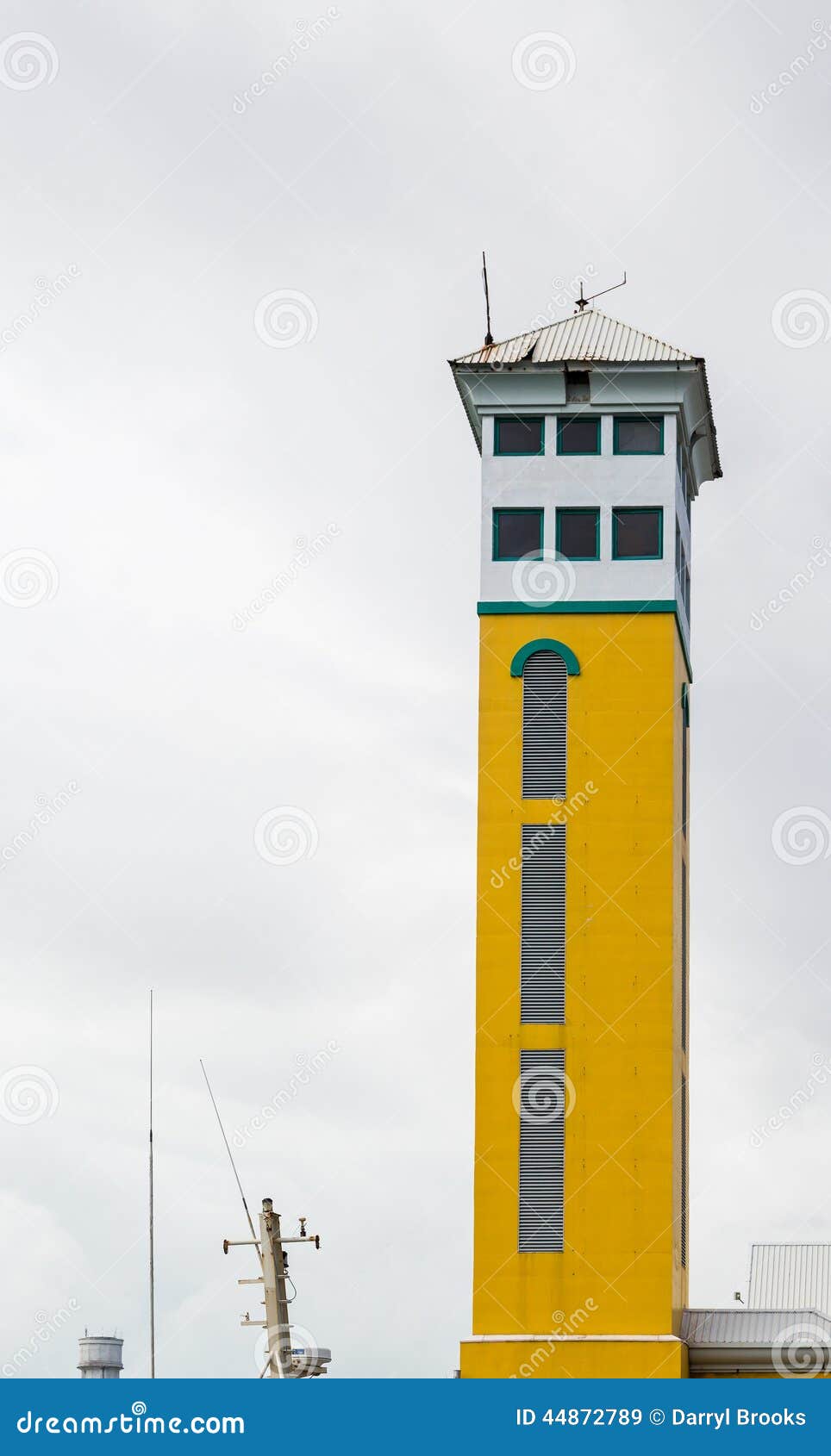 Yellow Tower in Nassau stock image. Image of vacation 44872789