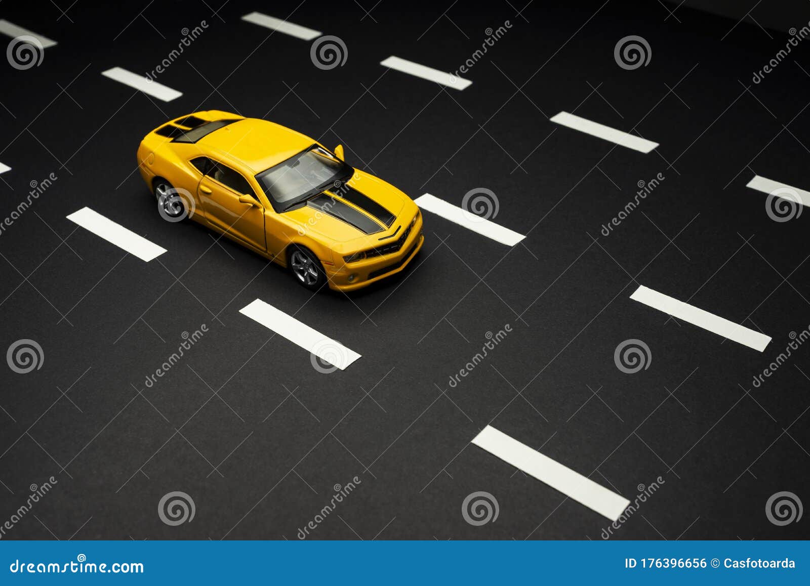 Yellow Toy Sports Car With Two Doors On A Black Background Editorial Photo Image Of Style Editorial 176396656