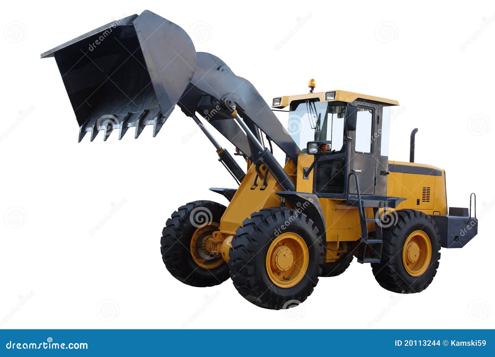 Yellow tractor stock photo. Image of agricultural, high 20113244