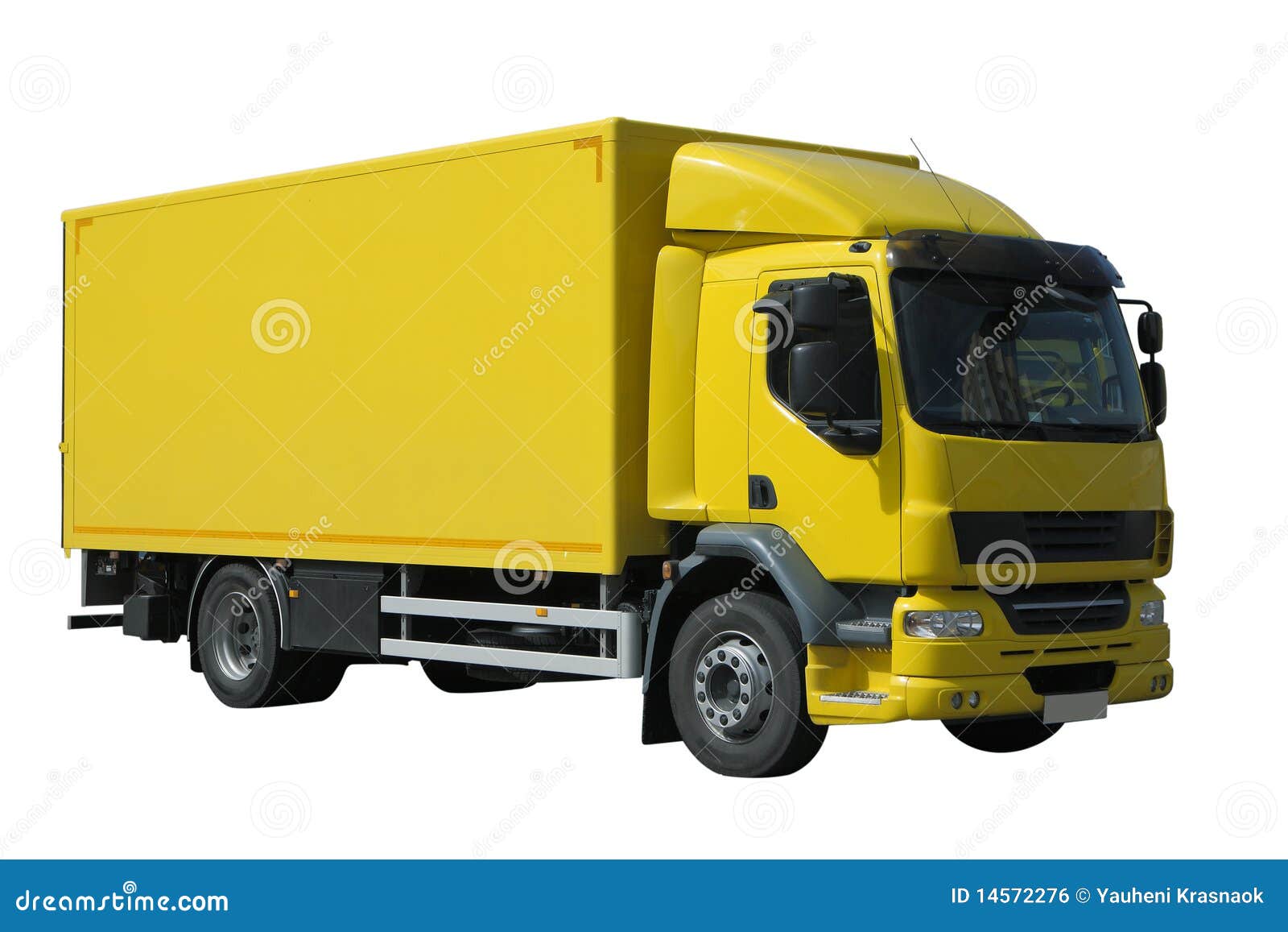 Yellow truck stock photo. Image of freight, logistics 14572276