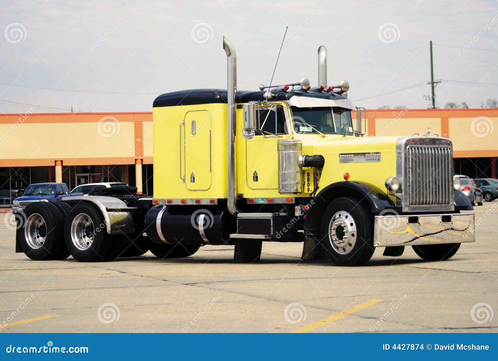 Yellow Truck stock photo. Image of financial, parked, industrial 4427874