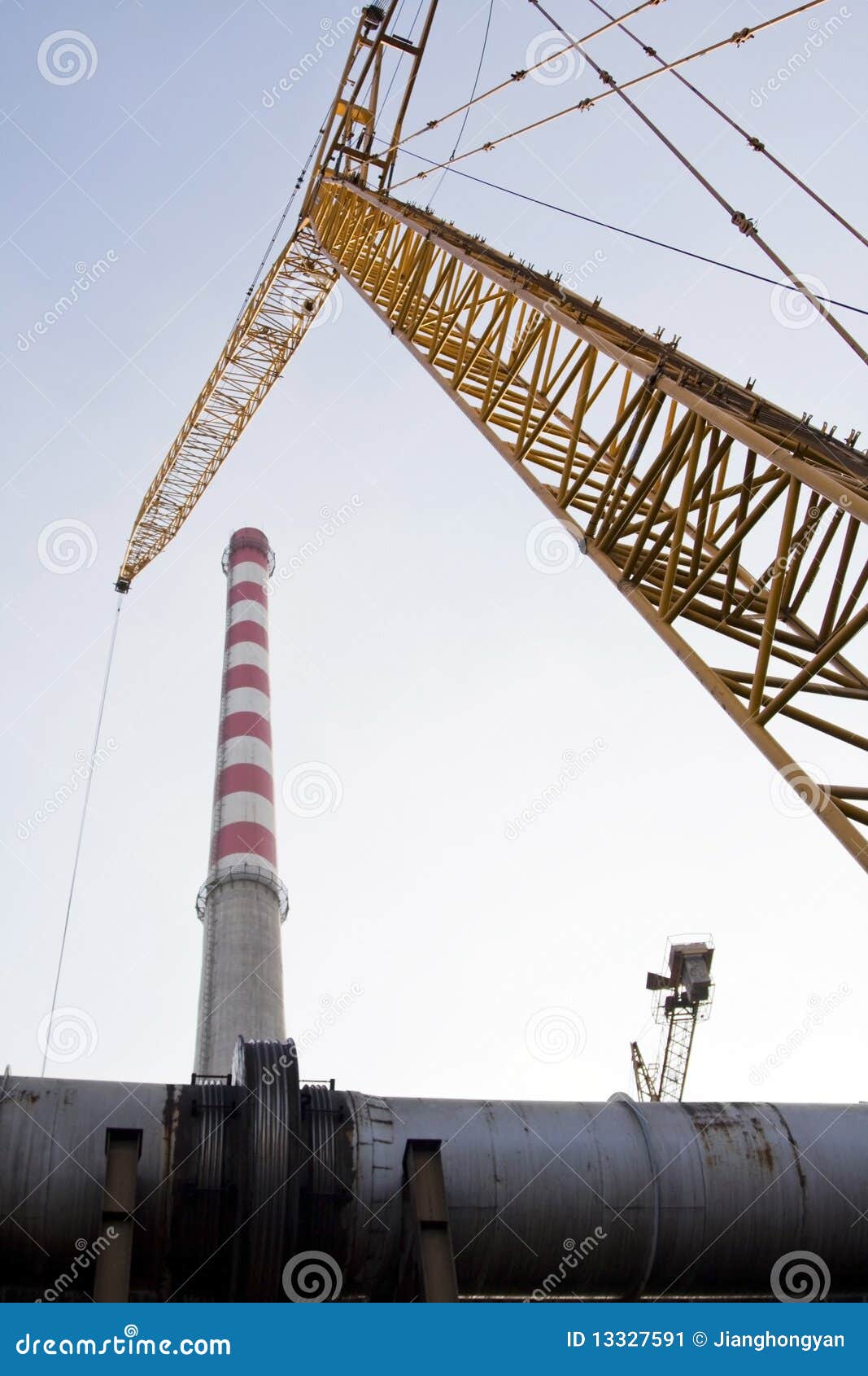 Yellow truck crane stock image. Image of lifter, mobile 13327591