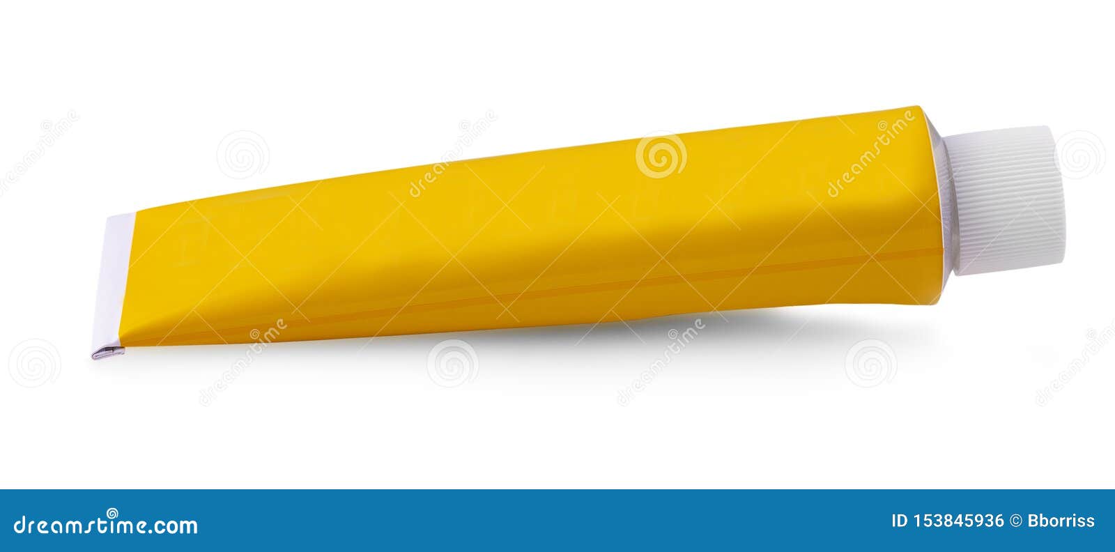 Download The Yellow Tube Mockup Template For Cosmetic Cream Or Gel, Isolated On White Background Stock ...