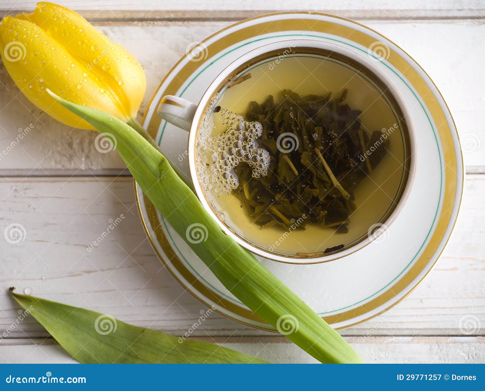 Green tea for a breakfast stock image. Image of nonalcoholic 29771257